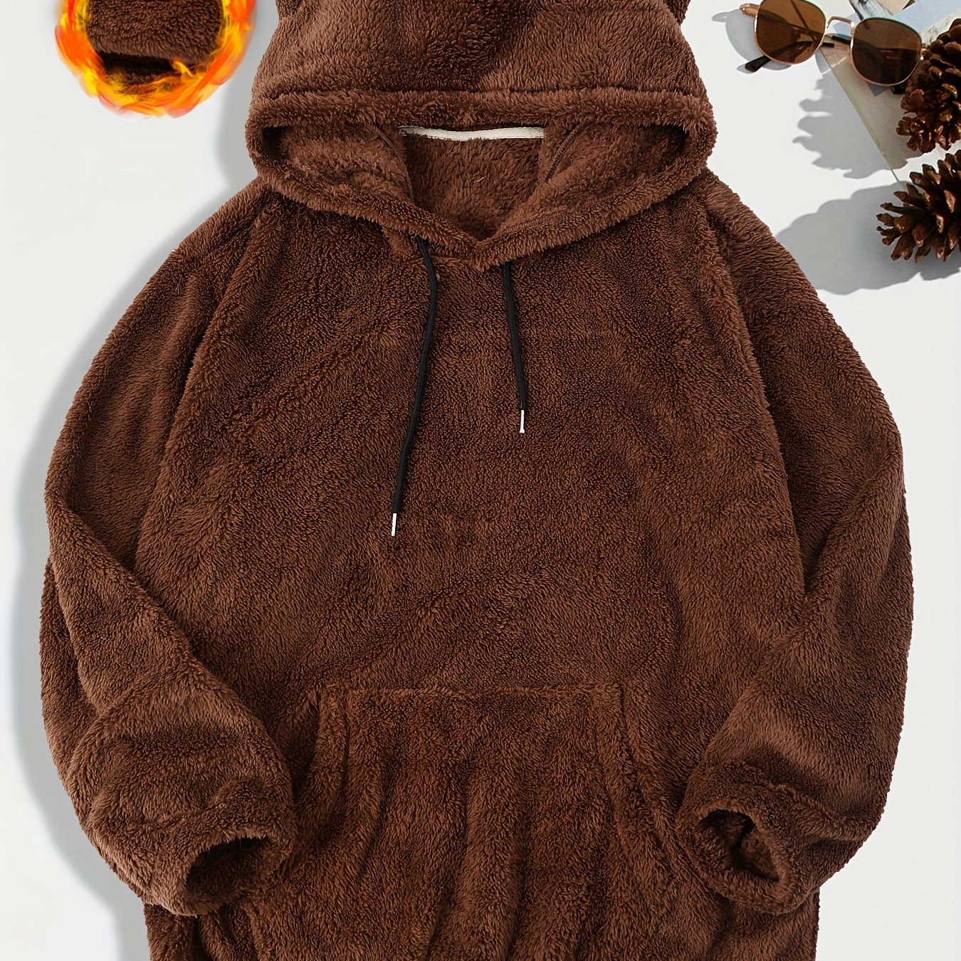 Image of Plus-size Men's Casual Hoodie, Plus Size