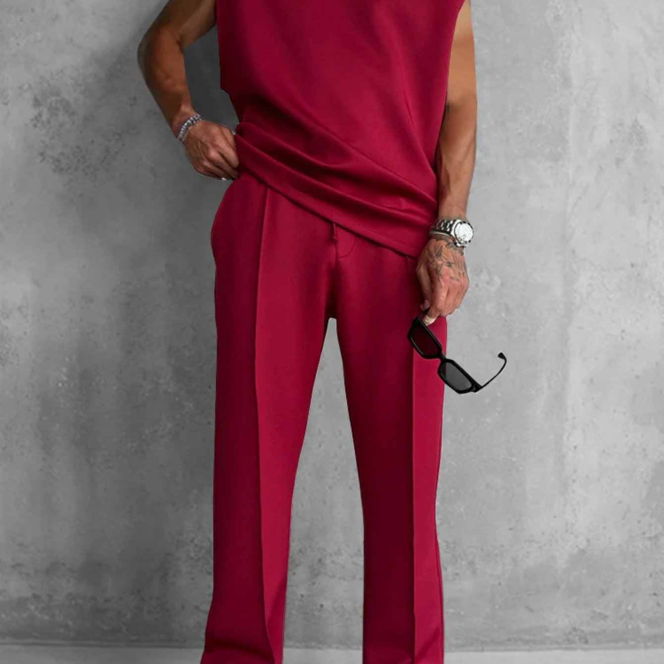 Two-piece Set [new Summer ] Men's Modern And Comfortable Casual Sportswear Set - Tank Top And Trousers