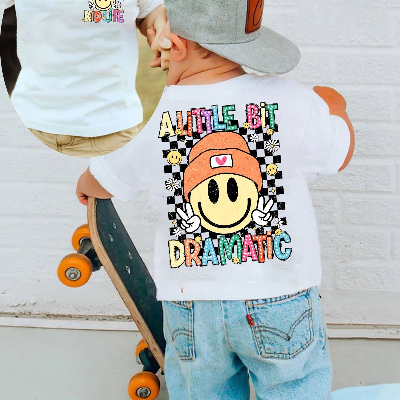 Summer Boys' " Dramatic" Letter Cartoon Truck Print T-shirt