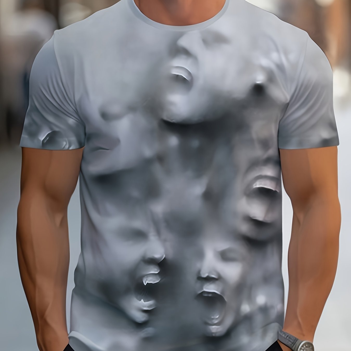 TEMU T-shirt a maniche corte da , stampa su superficie, , abbigliamento casual per attivit� e uso , design resistente, idea regalo per le feste.