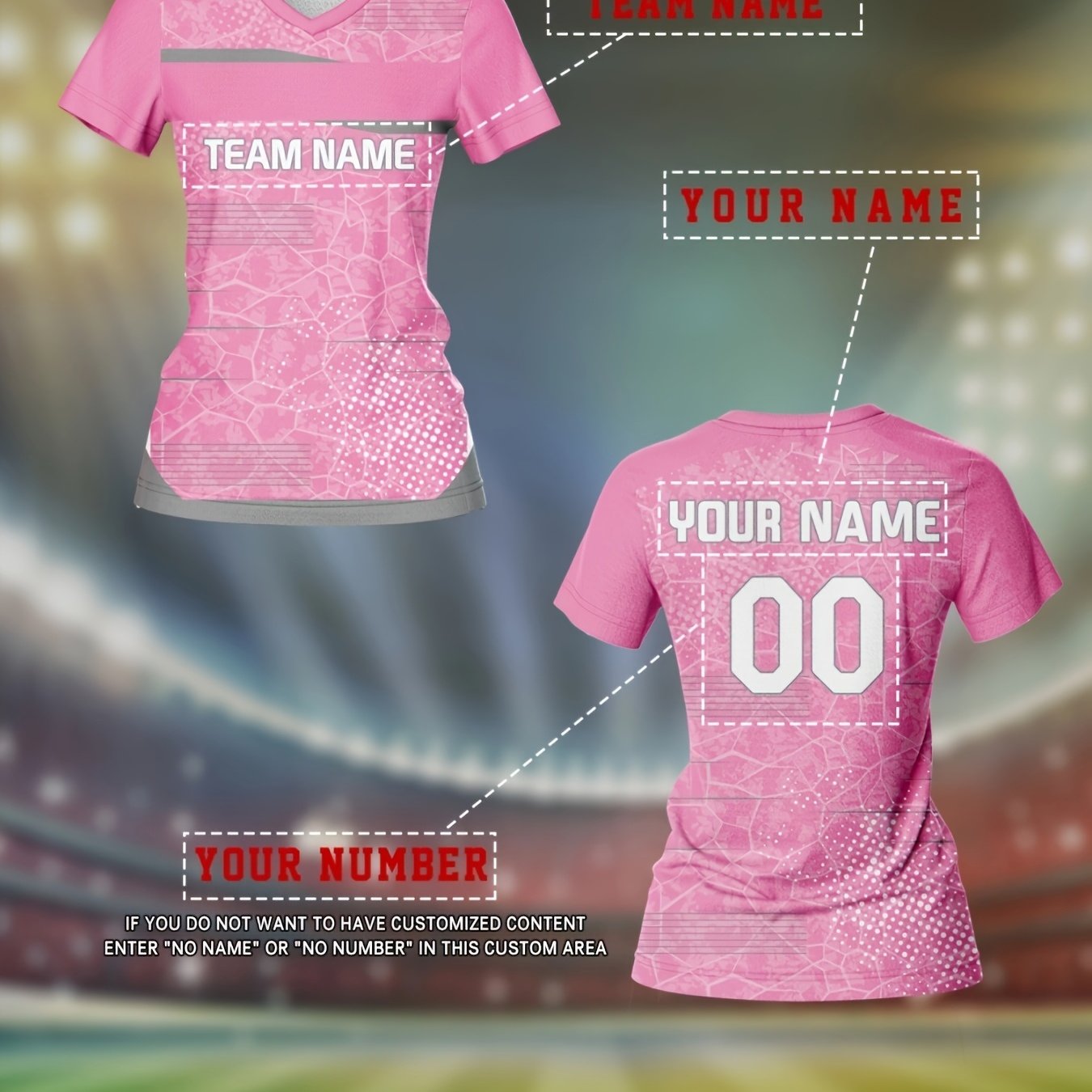 TEMU Women's Custom Soccer Jersey - V-neck Athletic Top, Quick-dry Breathable Uniform, Team Gear For Soccer, Basketball, Baseball, Comfortable