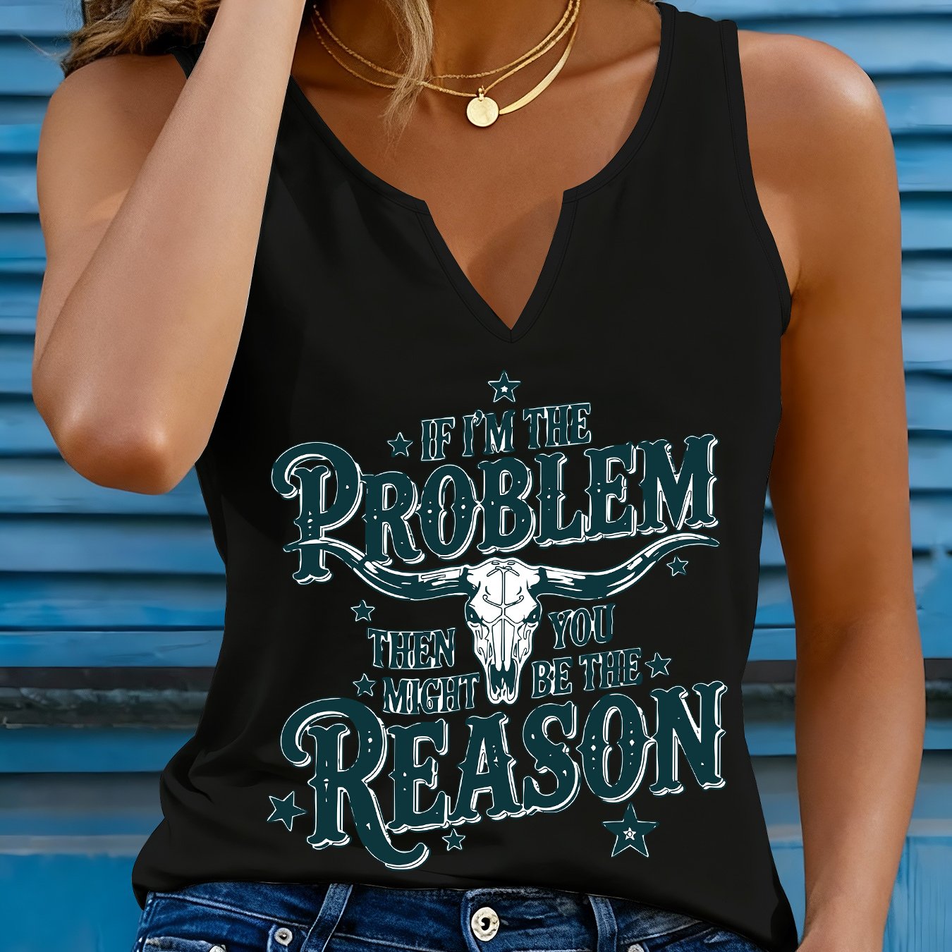 TEMU (052#) Women's Fashion Refreshing Tank Top, Letter Print Sleeveless Vest, Casual Versatile Comfortable Breathable Top
