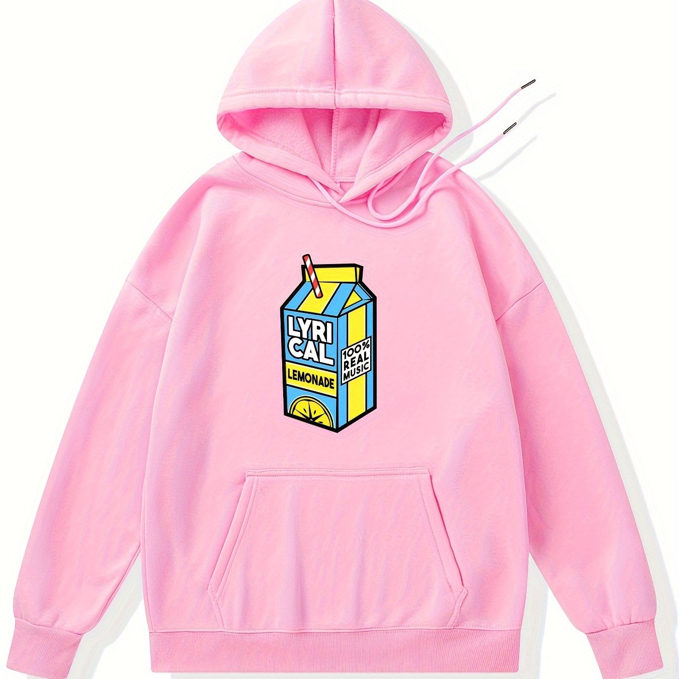 100 Real Music Funny Hoodie Women Lyrical Lemonade Pullover