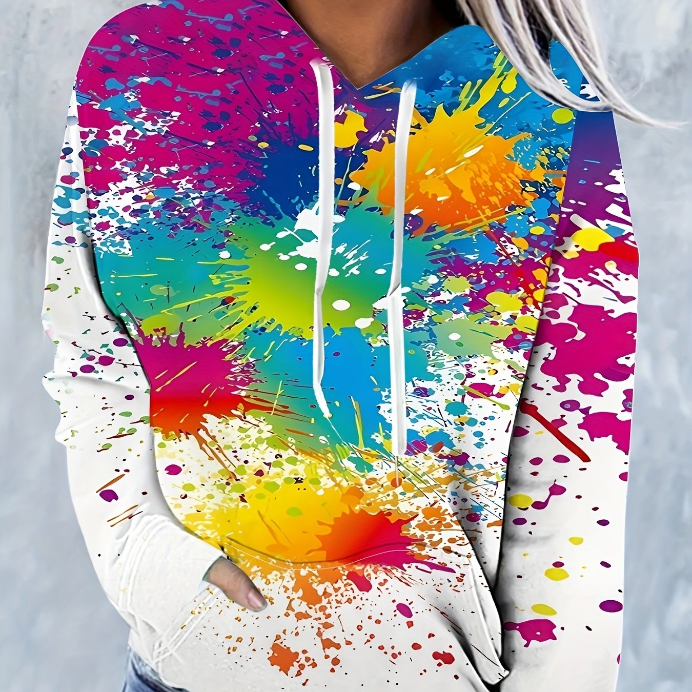 2023 New European And Printed Loose Hooded Sweatshirt Jacket For Women For Autumn And Winter