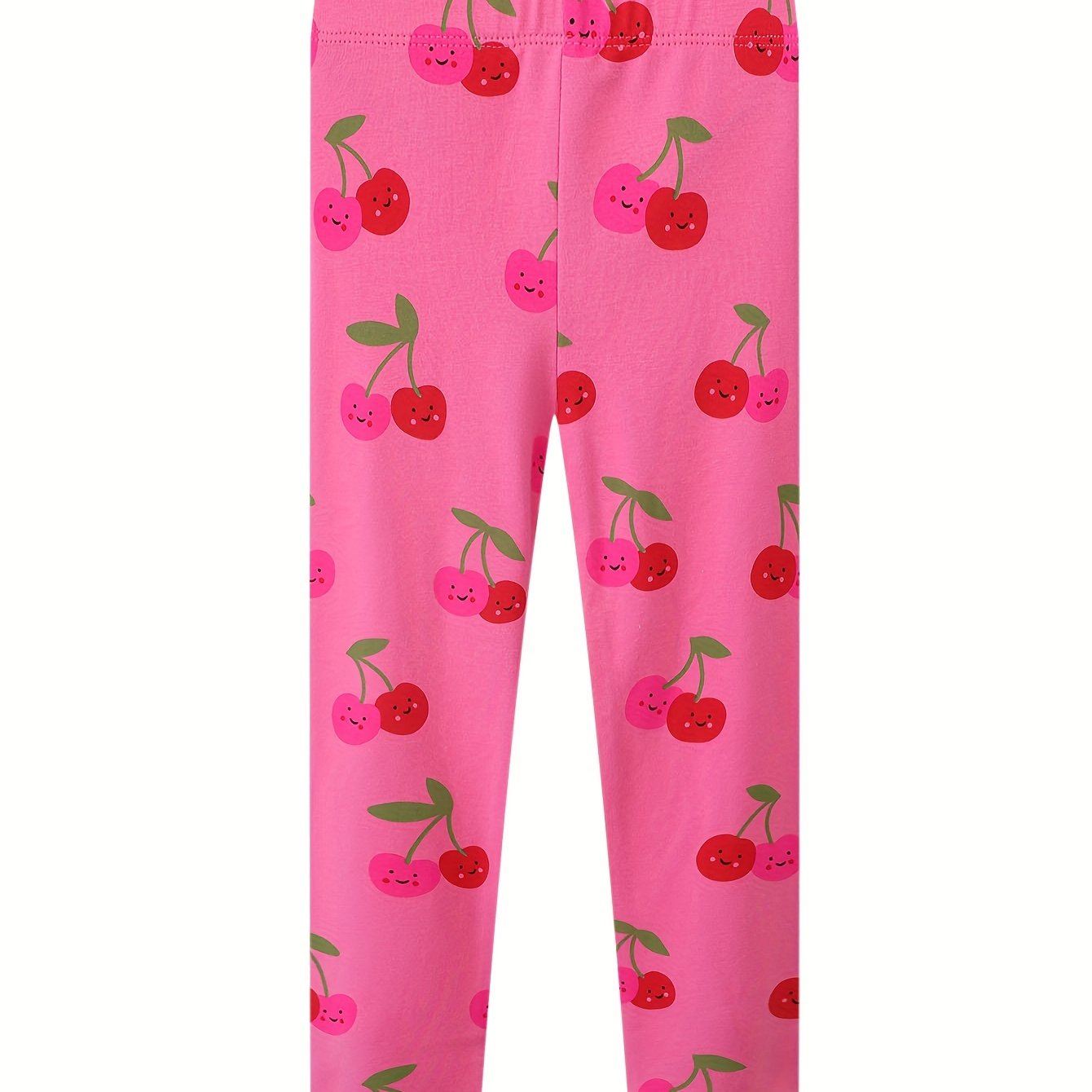 Spring/autumn ' Leggings With Cartoon Fruit Pattern, Slim-fit Stretch Knit Casual Children's Pants
