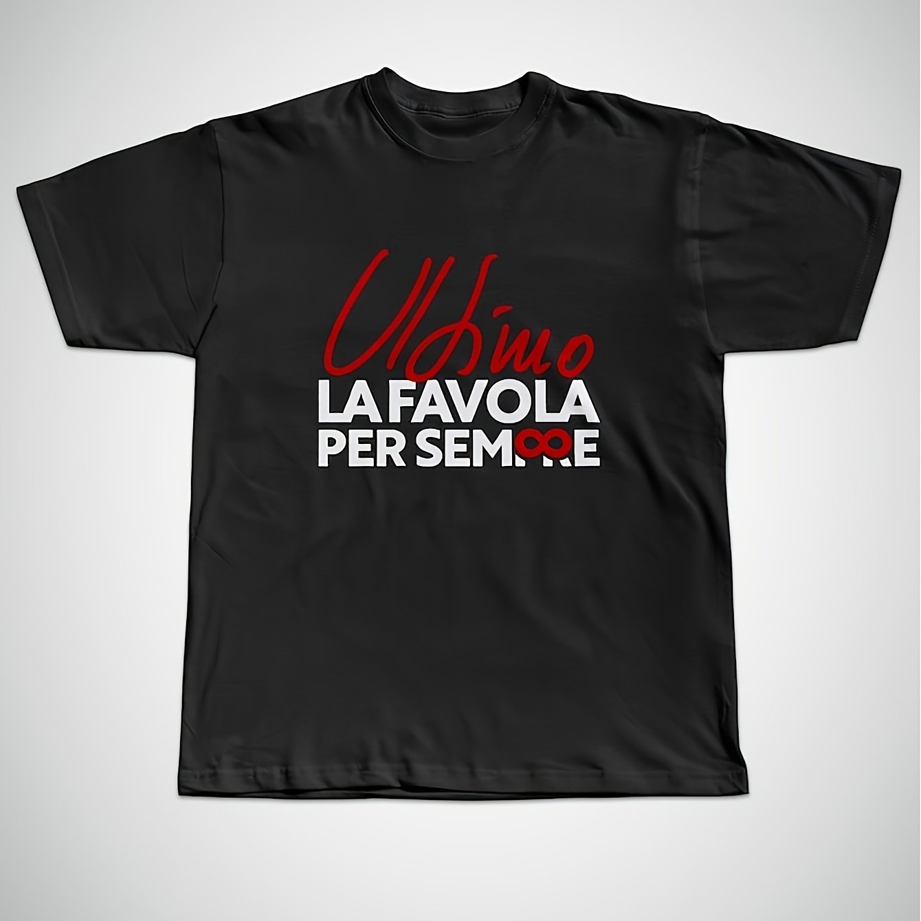 TEMU Ultimo Fairy Tale Forever Concert 2026 Rome-torvigata T-shirt Casual Crew Neck, Stretch Fabric, Regular Fit, Geometric Pattern, Perfect For Men