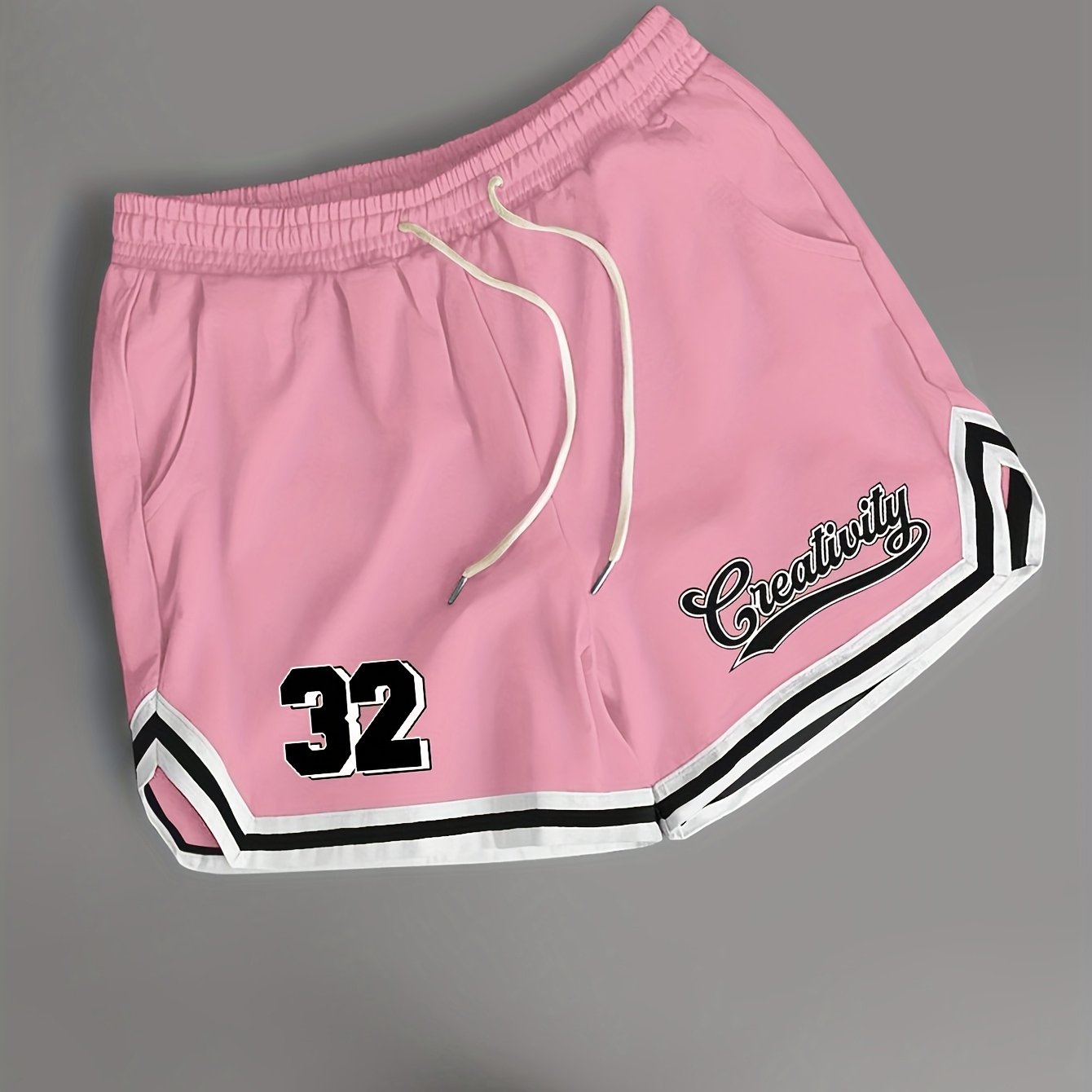TEMU Summer Shorts Men's Swimwear Men's Basketball Shorts Pockets Drawstring Loose Casual Sports Running Straight-leg Men's Shorts Beach Pants