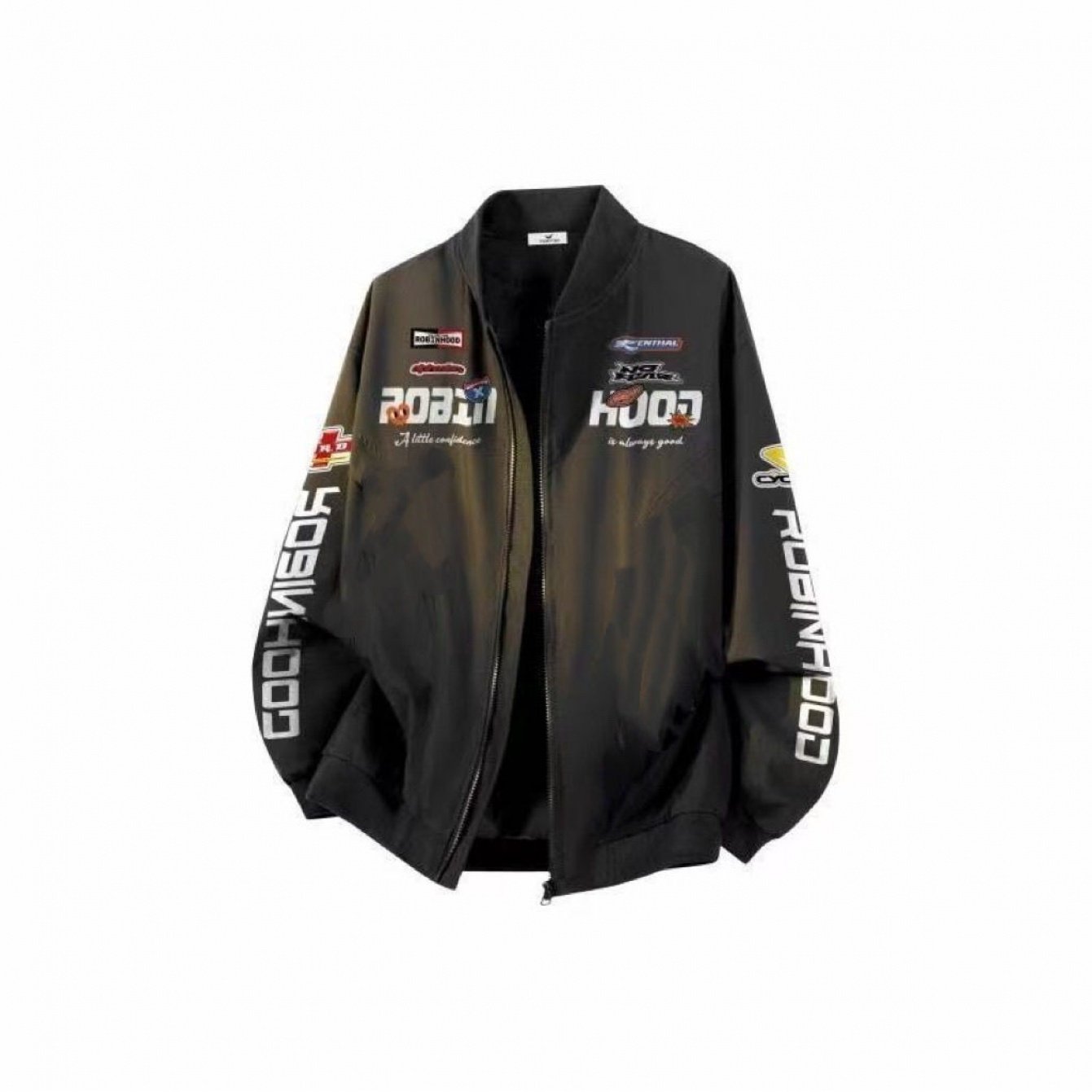 TEMU バイクファッションブランド カジュアル アメリカンハイストリート 春秋ファッションブランド レーシングウェア クールでな刺繍入り ゆったりカジュアル メンズカラージャケット 野球 男女兼用