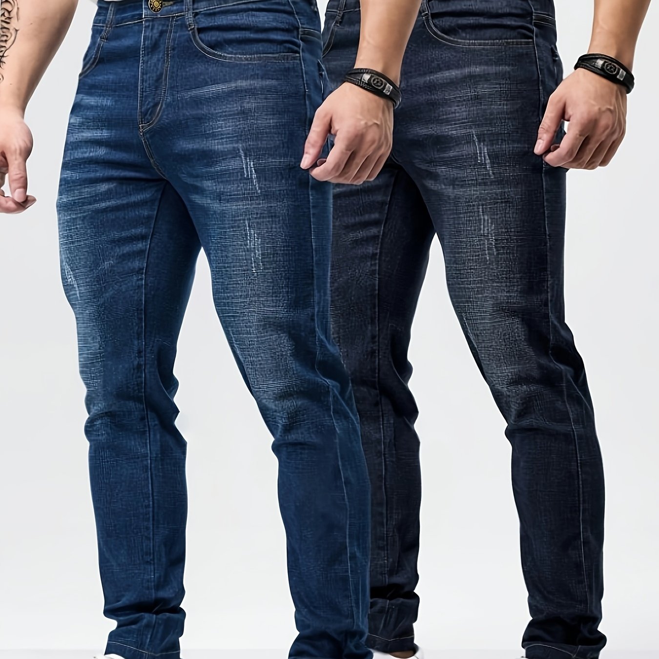 Men's Skinny Jeans 2pcs Set