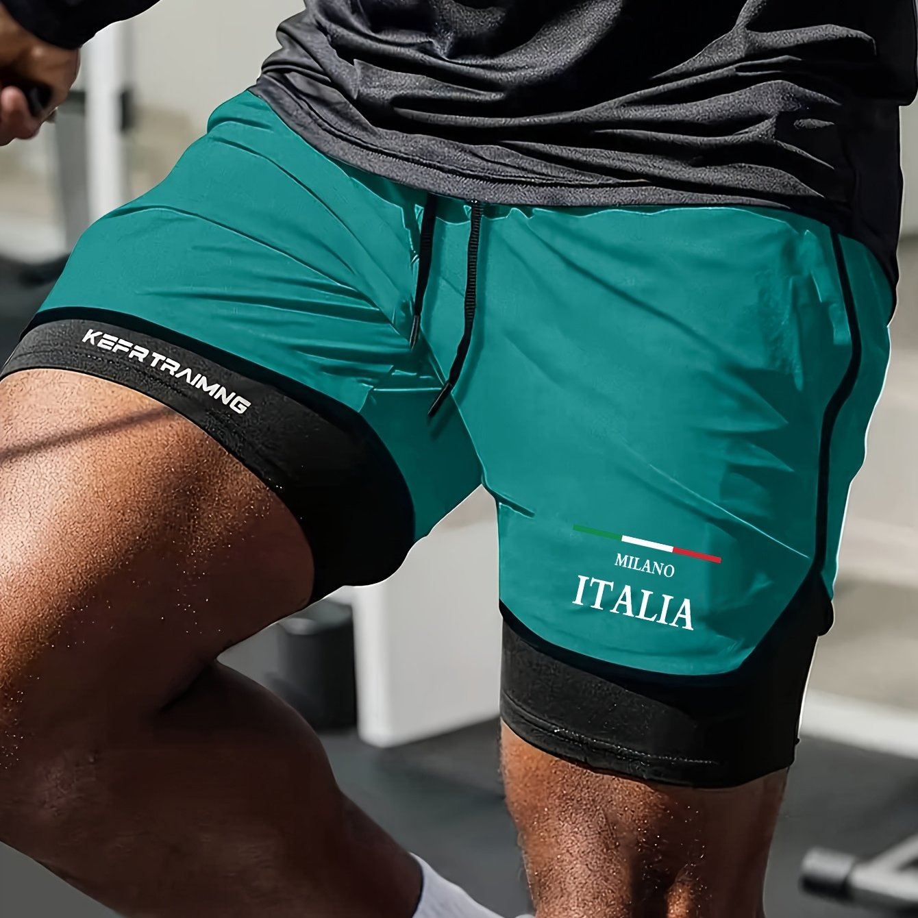 TEMU Shorts Boyfriend Style Men's Summer Rope Fashion Casual Sports Shorts Summer Running Shorts Drying Lining Summer Training And Fitness Shorts