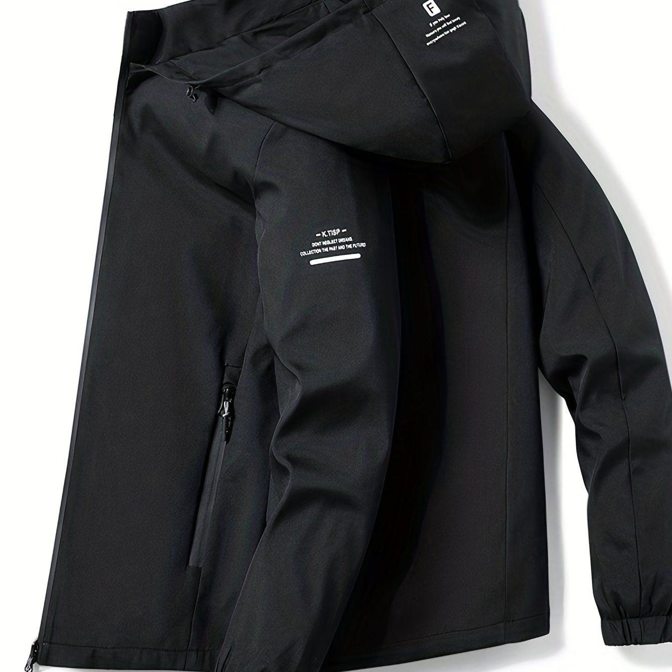mens soft shell hooded jacket casual windproof waterproof zip up detachable hood comfy jacket for outdoor