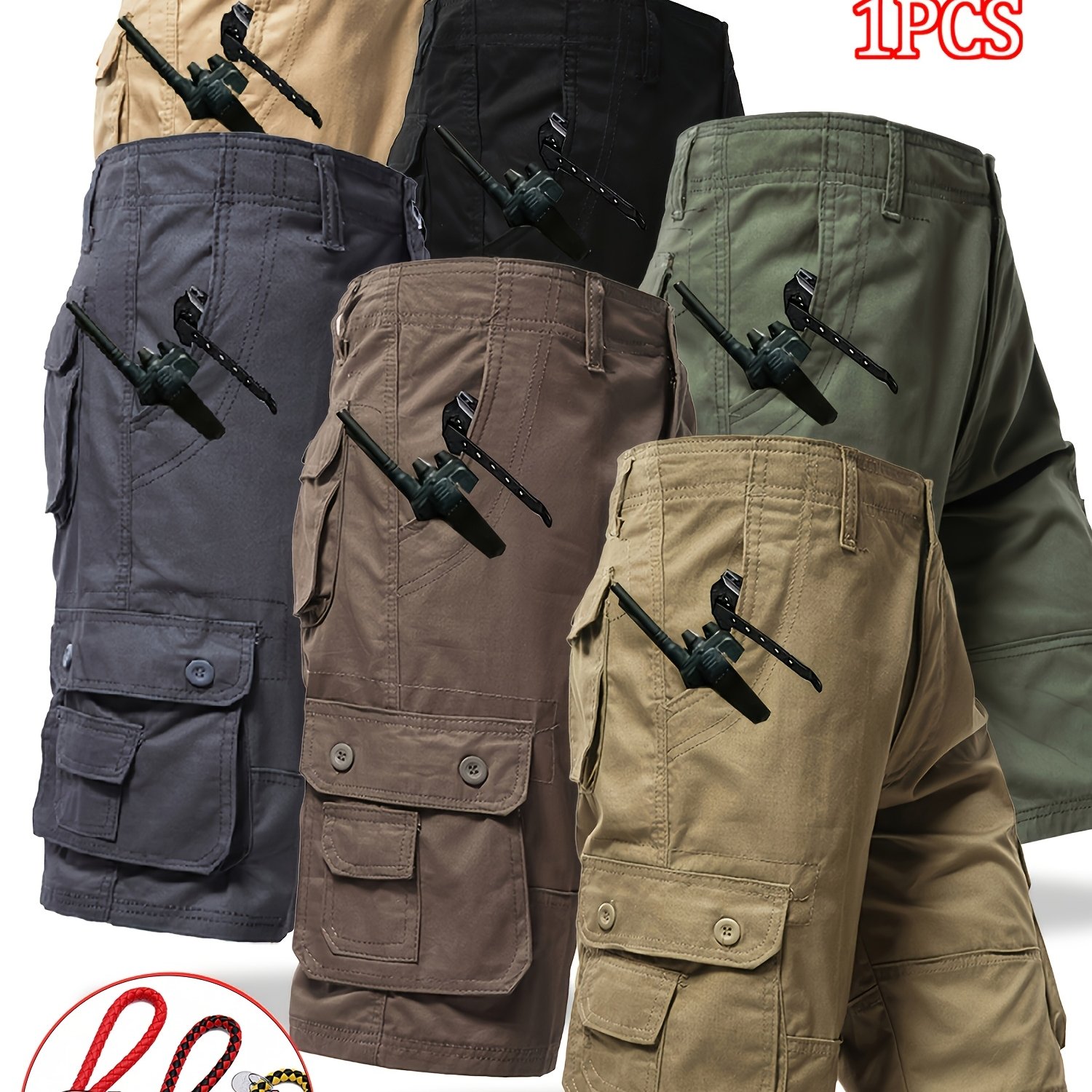 TEMU 6 Colori Disponibili - Pantaloni Cargo da Ragazzo, Pantaloncini Cargo Casual Multicolore Versatili per Ragazzi, Pantaloncini Cargo Traspiranti
