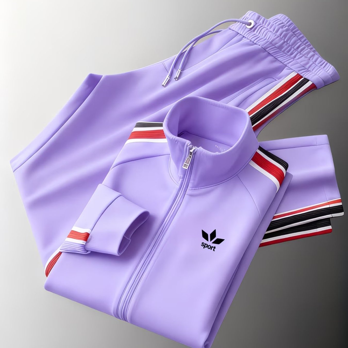 Women's Outfits Casual Sporty Striped Color Block Zip-up Jacket Pants Set Women's Fashion For Adults Women Sportswear Casual Wear