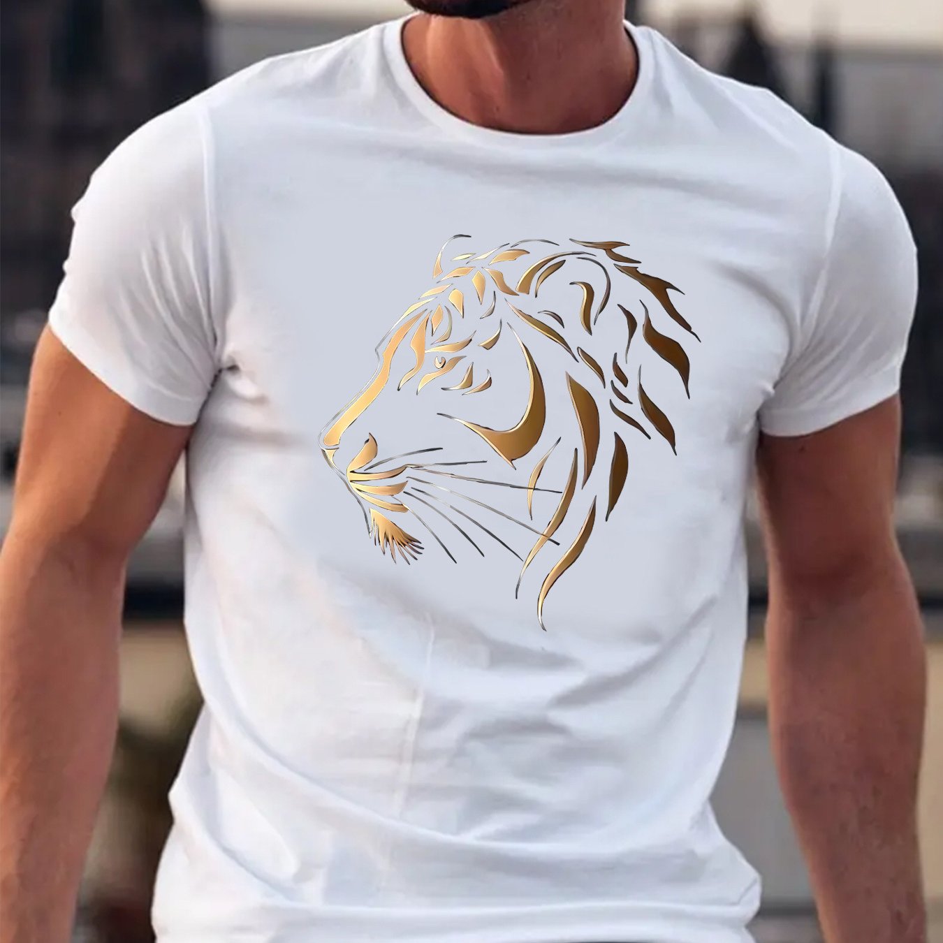 TEMU Summer Menswear Fashion Pattern Short Sleeve T-shirt