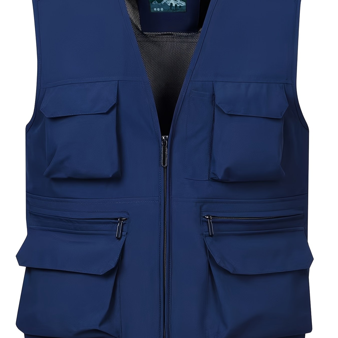 TEMU Men' Vest, Outdoor Fishing Multi-pocket Vest, Mesh Breathable Quick- Vest, Casual Photography Multi-functional Jacket, Short Length, Machine