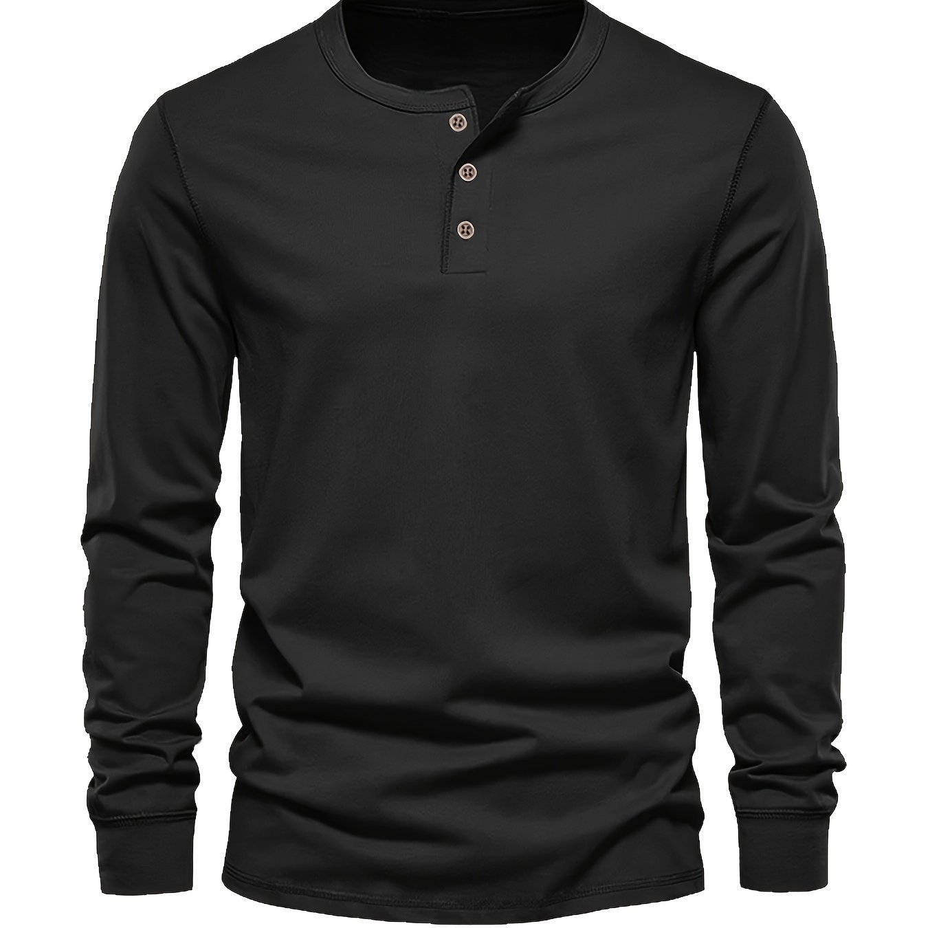 TEMU Men's Button Casual Long Sleeve Shirt, Men's Clothing For Equestrian Golf