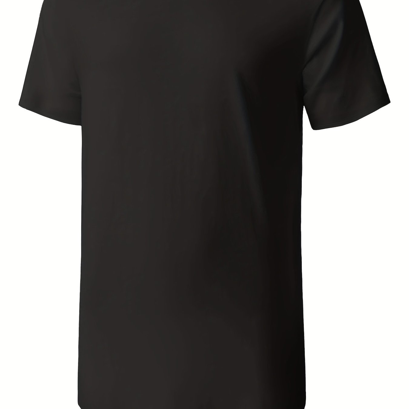 TEMU Men's Hipster Curve Hem Tee Premium Longline T Shirt Summer Casual Sports T-shirt Breathable Tee For Men Youth Streetwear For Daily Wear Outdoor