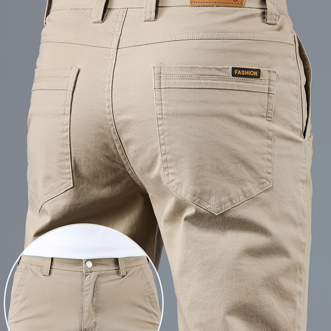 Image of Men's High-end Business Casual Straight Stretch Pants, Work Pants, , Slim Fit, Fabric, Breathable And Comfortable, Casual Pants, Versatile, Suitable For Office Workers And Urban Professionals Chinos