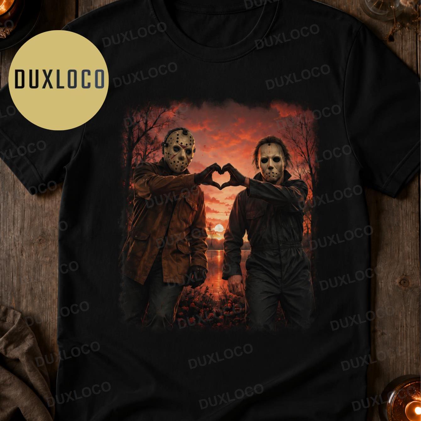 1pc Men's & Women's Horror Print T-shirt Halloween Party Shirt Spooky Season Shirt 180g 100% Cotton