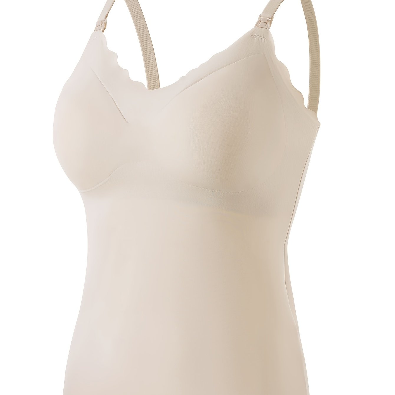Maternity Cami Tank Top Seamless Comfortable Removable Sponge Pad Adjustable Straps Suitable For Pregnancy And Postpartum Nursing