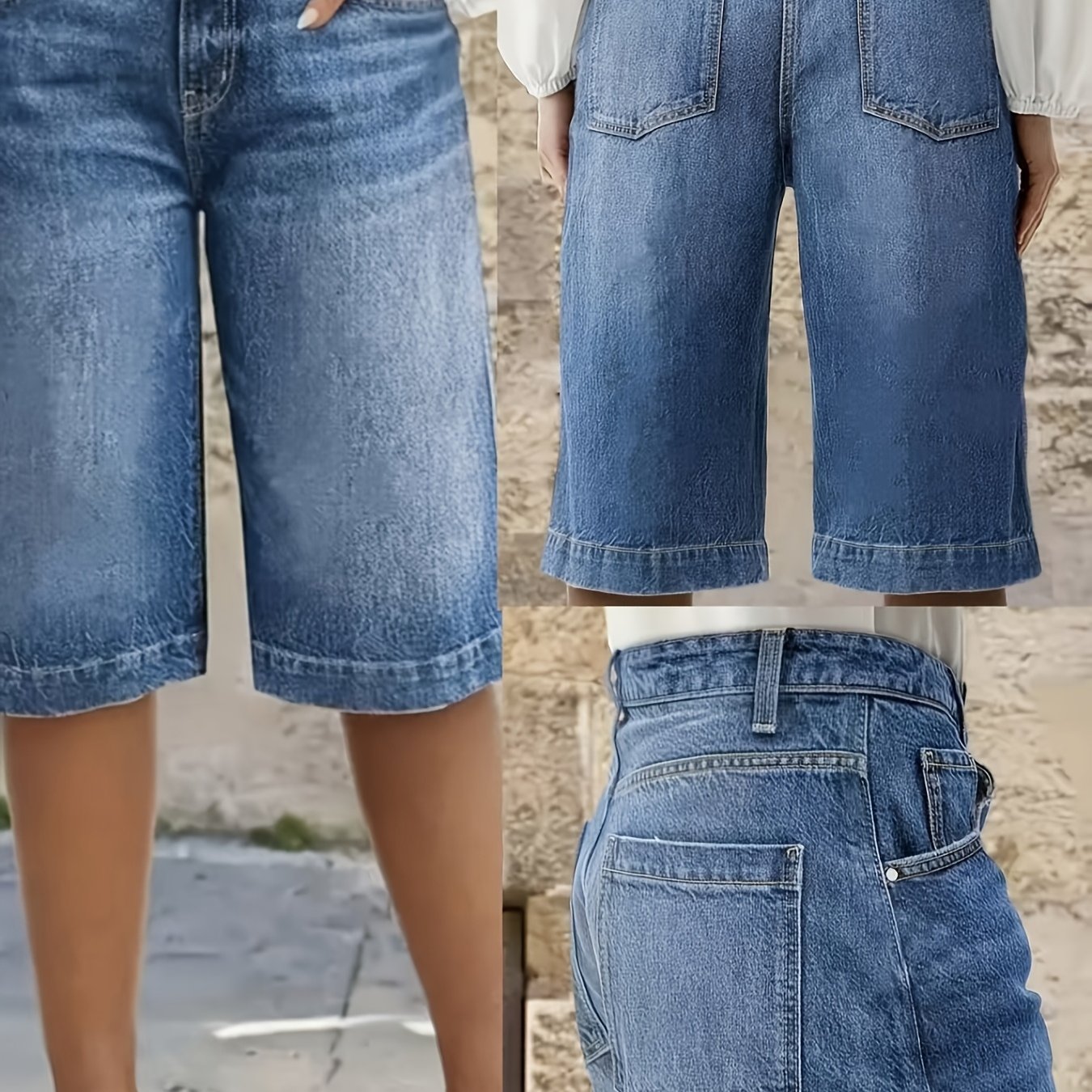 New Women's High- Bermuda Shorts, Loose Knee-length Style