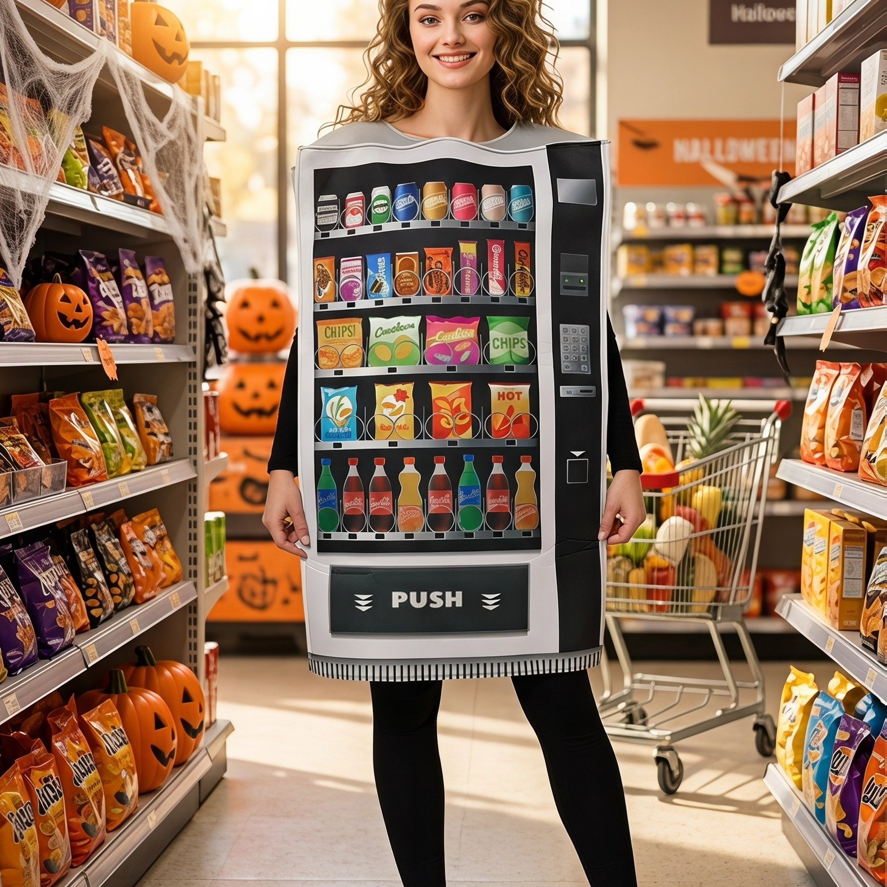 TEMU 1pc Fun Commercial Vending Machine Stage Performance Costume Holiday Role-playing Attire Cosplay Halloween Christmas Carnival Performance
