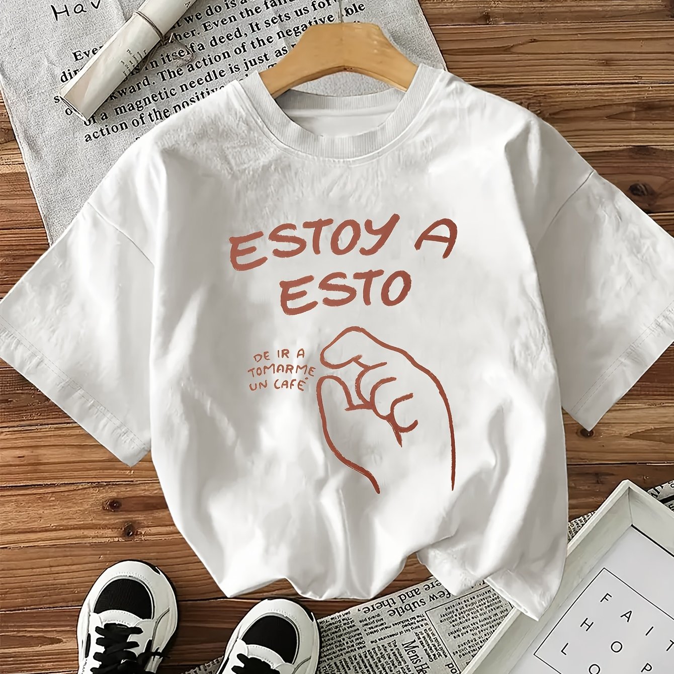 TEMU Camiseta para mujer, y , con estampado fácil y lindo de amantes del café, cuello