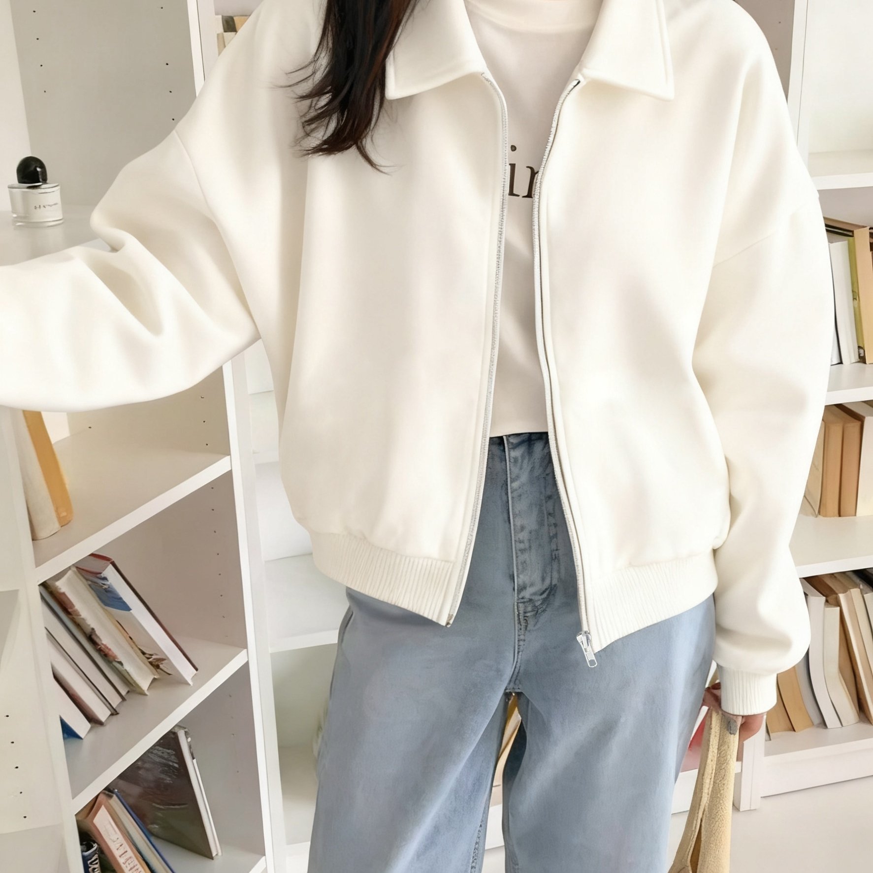 TEMU レディース カジュアル ロングスリーブ ショルダー 付き ワイドラペル スウェットシャツ