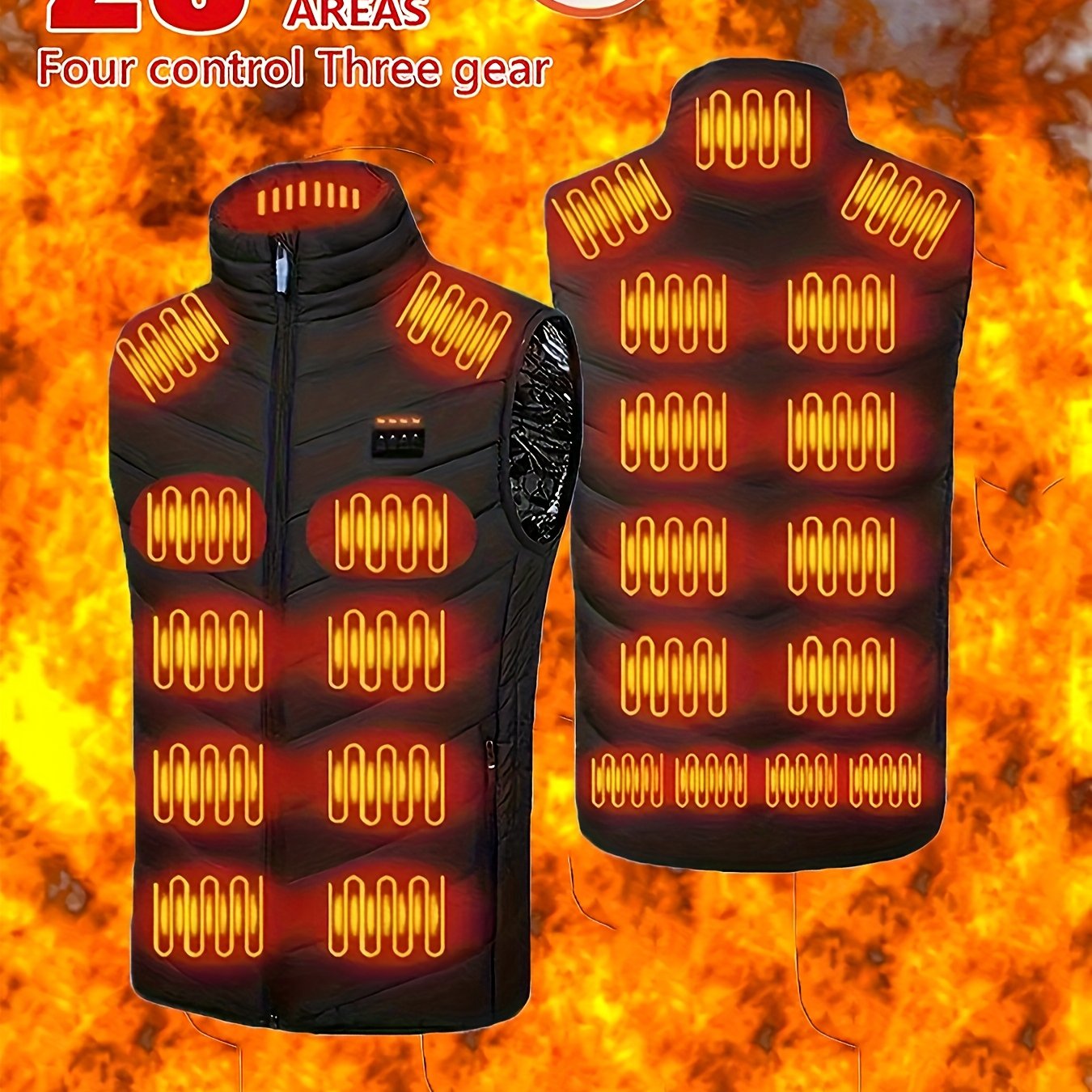 Image of 2025 New Outdoor Men's Thermal Vest, Winter Thermal Outdoor Vest, Usb Thermal Vest With 25 Heating Zones (excluding Battery Pc) Suitable For Outdoor Autumn And Winter Camping, Hunting, Hiking, Etc