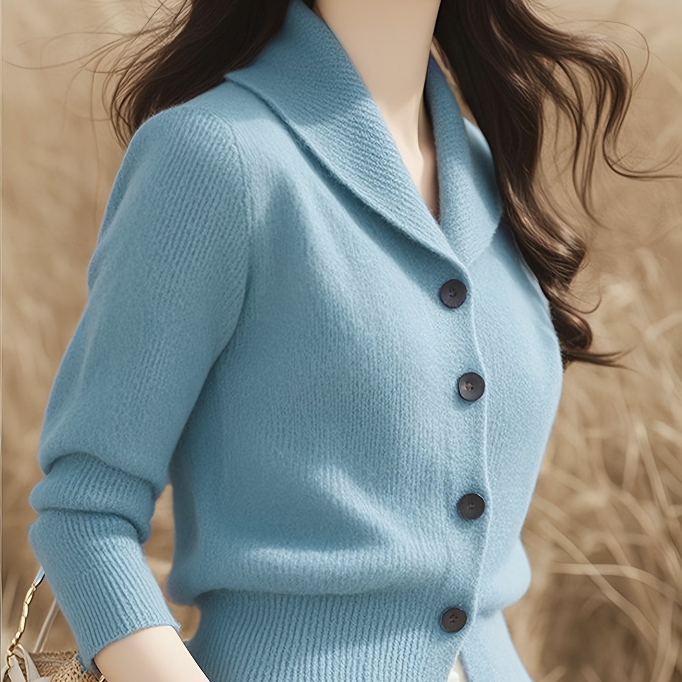 TEMU Ladies' Sweaters, Sweaters, Solid Colors, Comfortable, Simple, High-end, Figure-hugging, Fashionable, Versatile, Sweaters, Autumn And Winter