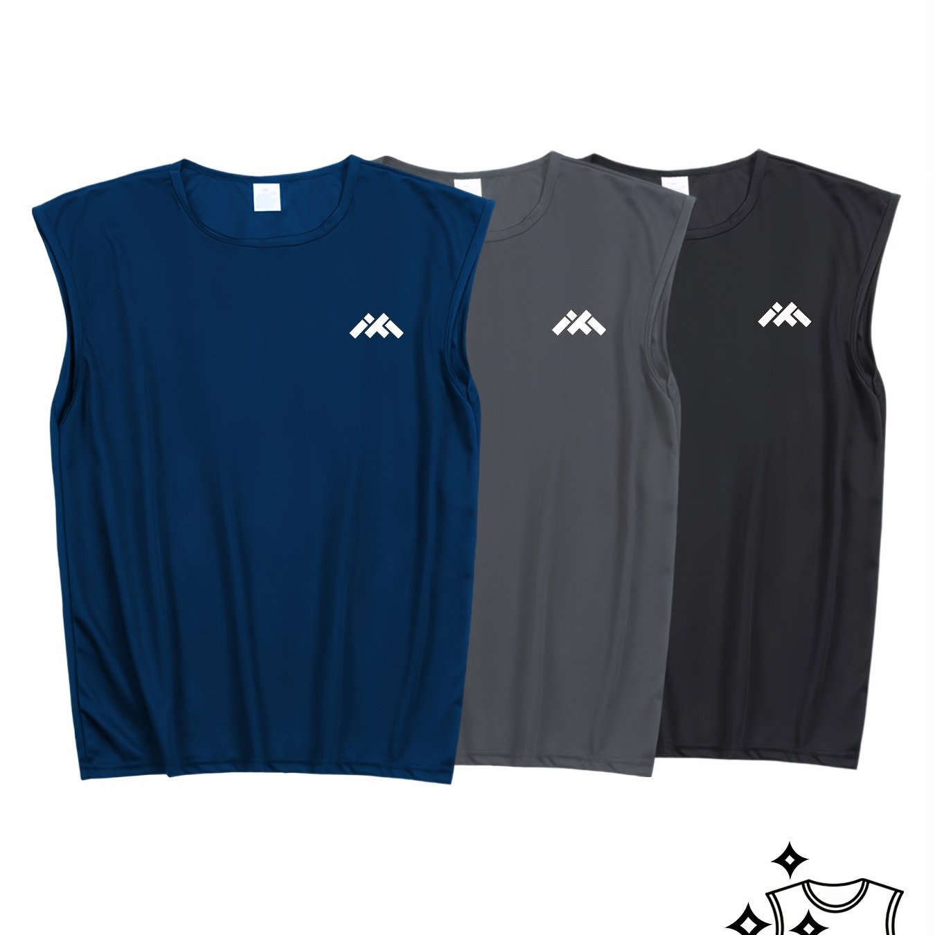 TEMU 3pcs Men's Plus Size Sleeveless Vest, Breathable, Quick Drying, Ultra-thin, With Loose Basic Pattern, When Worn Alone Or Stacked, And Stick To