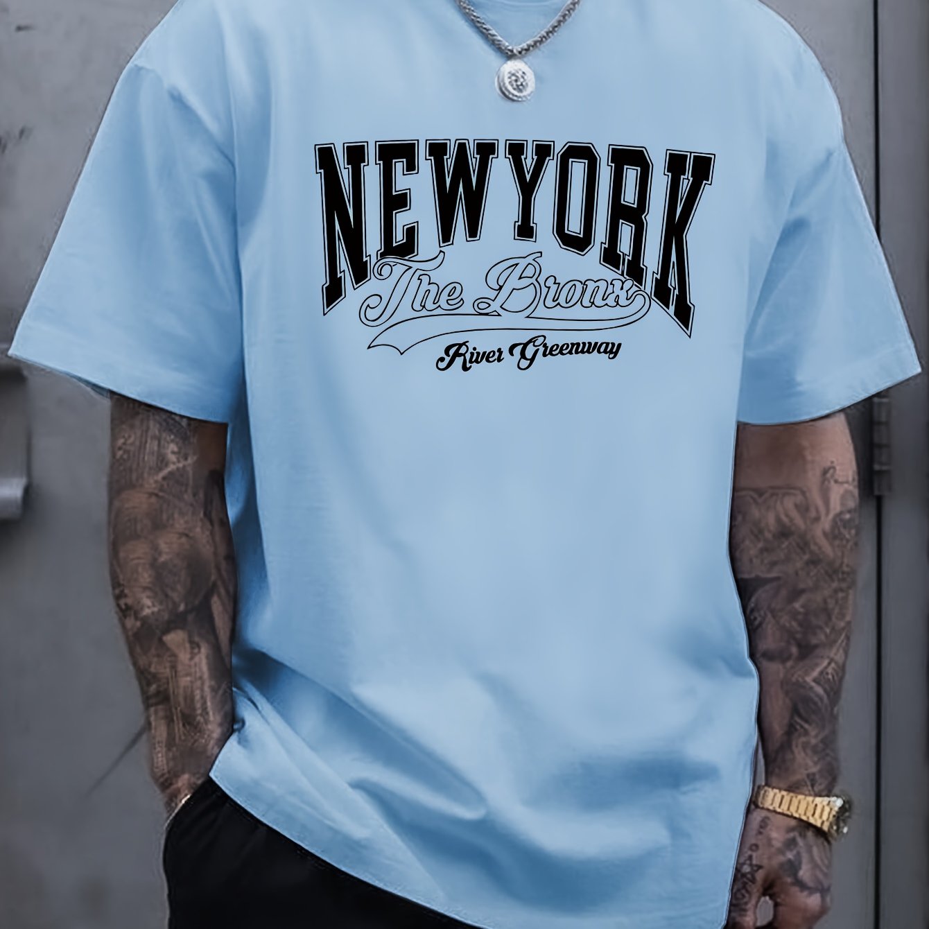 TEMU T-shirt basislaag voor heren in grote maten, veelzijdige top, zomerkleding voor heren, PLUS SIZE