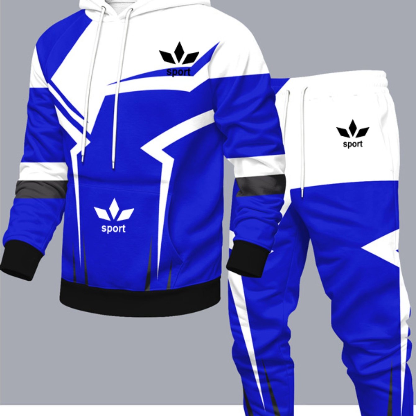 TEMU Men's Casual Hoodie And Jogger Pants 2pcs Set, Long Sleeve Hooded Sweatshirt And Fashionable Long Trousers, Home And Outing Versatile Set,