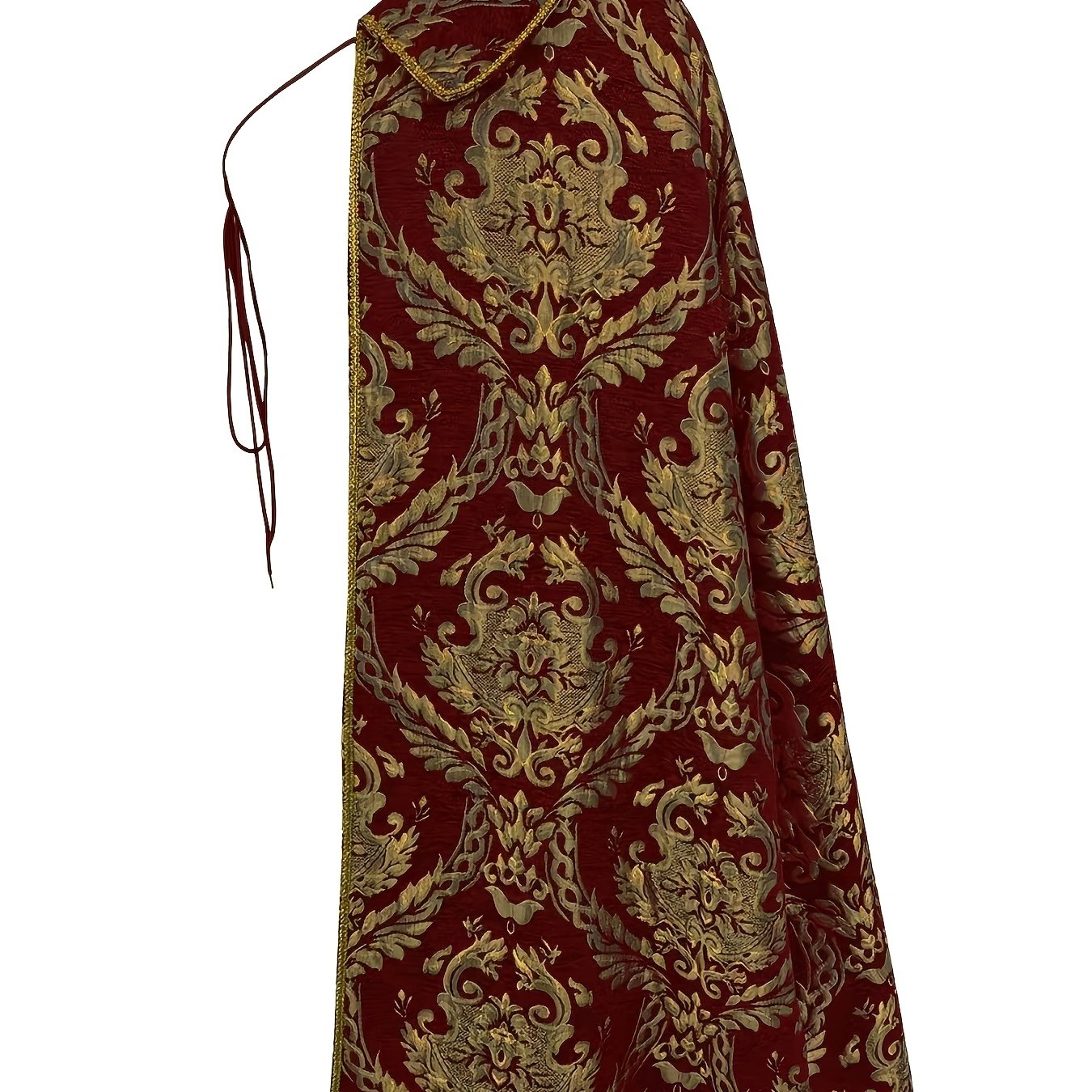 TEMU Medieval Style Jacquard Cape, Gothic Style Single-shoulder Cloak, Retro , Suitable For Halloween, Carnival, Cosplay, And Themed Parties