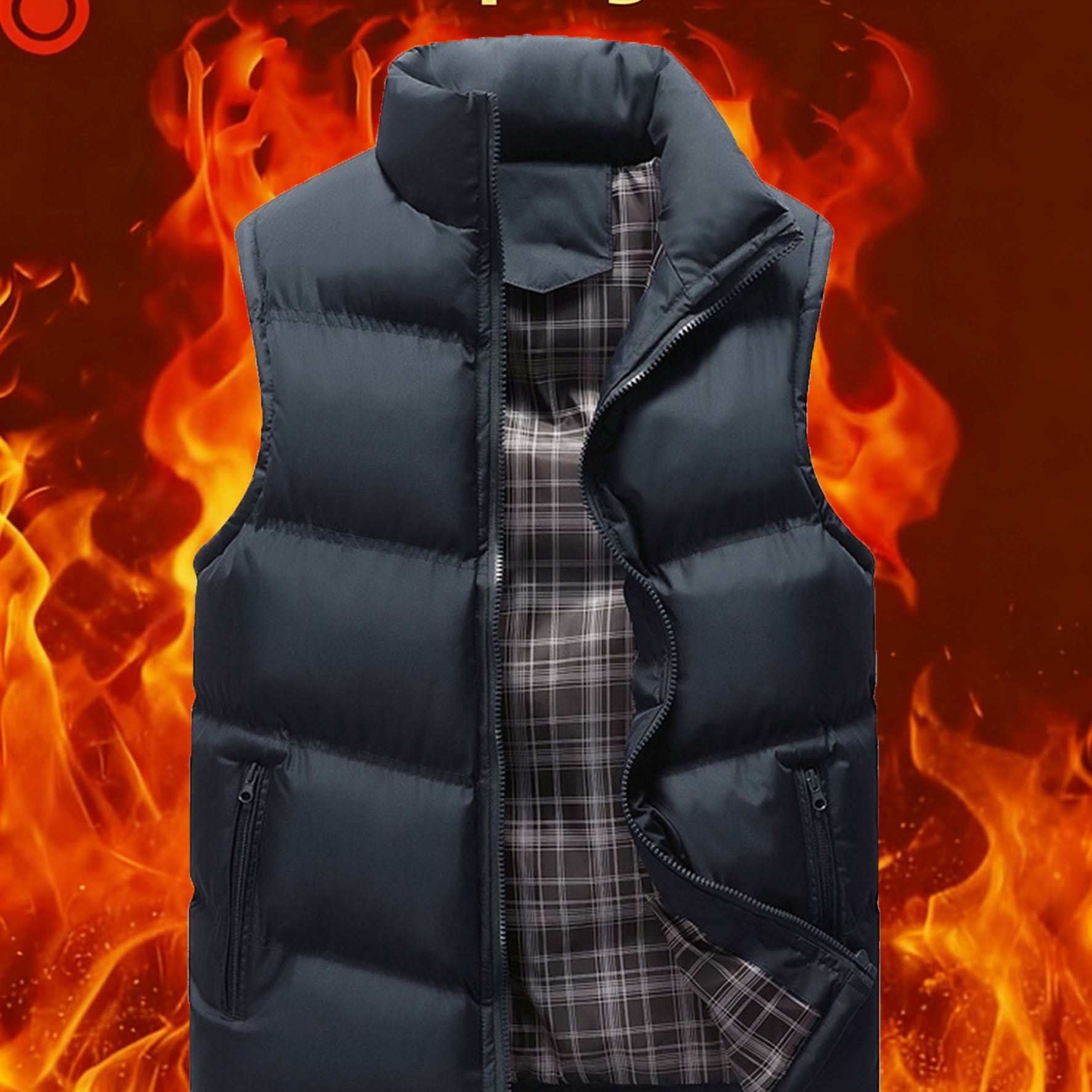 Image of Men's Vest - Insulated Sleeveless Jacket, Hiking Shirt, Outdoor Vest, Cold Weather Sports Jacket, Suitable For Outdoor Activities In Cold Weather - Essential Outdoor Jacket