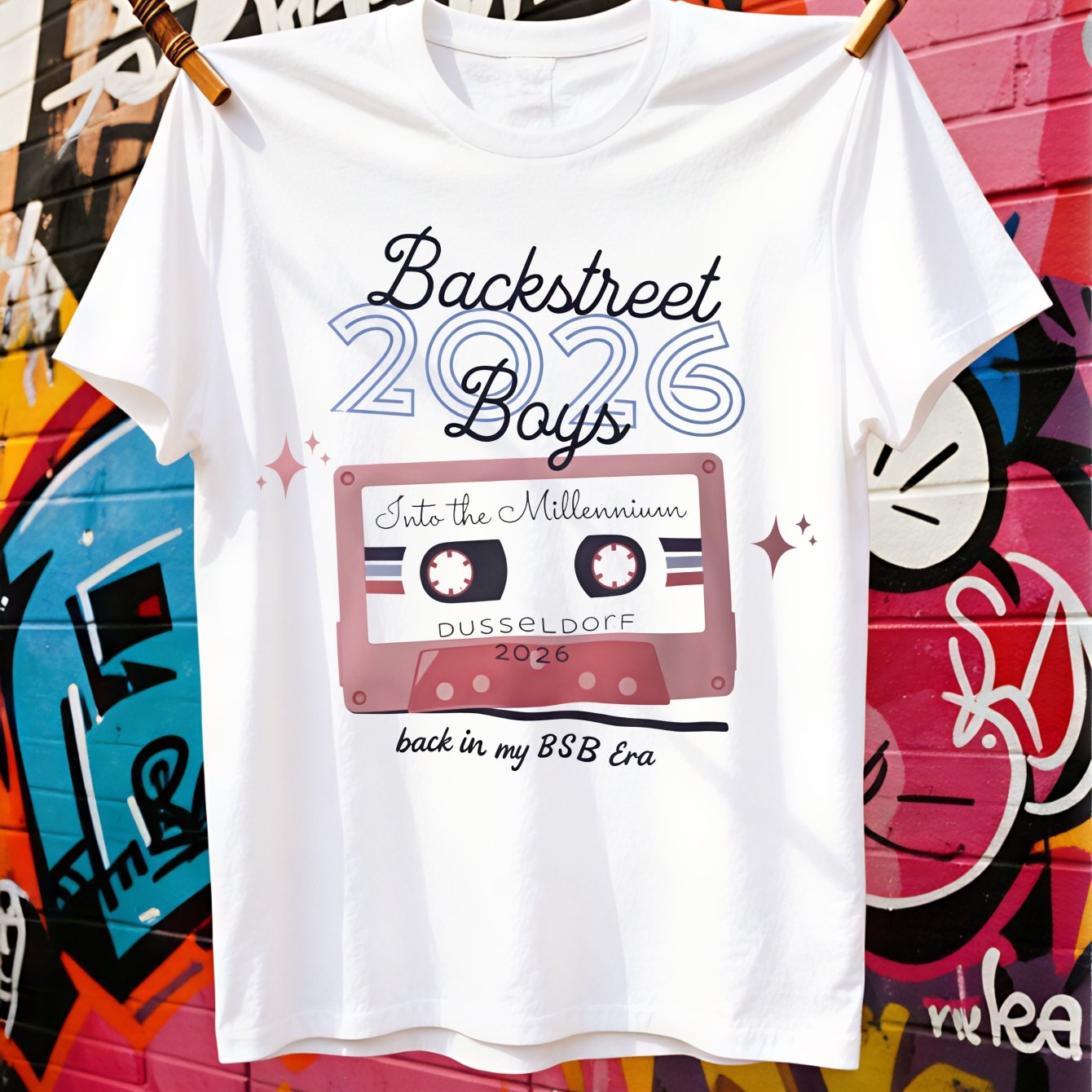 TEMU Men's T-shirt Unisex T-shirt Bsb 2026 Cassette Graphic Back In My Bsb Era Fan T-shirt Plus Size