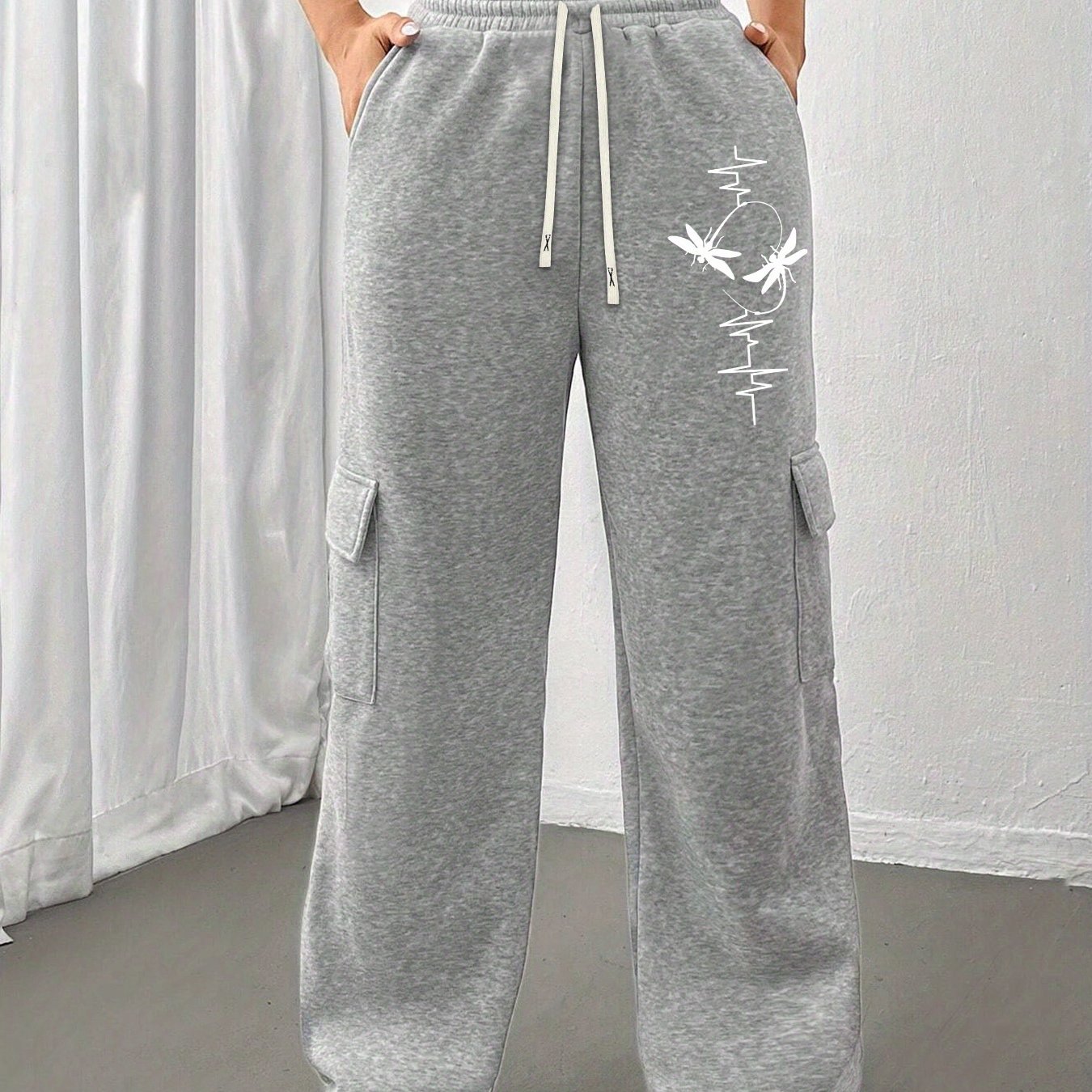 TEMU Trendy Summer New Arrivals In Women's Fashion Sports Long Pants, Loose Straight Cargo Pants, Stylish Outdoor Sports, Yoga Pants