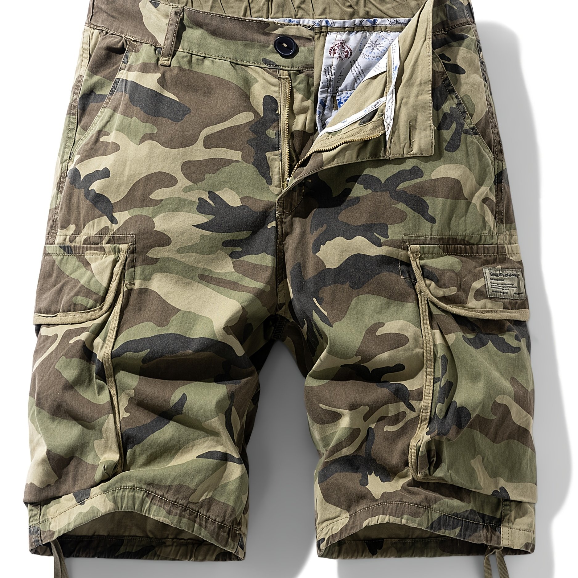 Image of 1pc Of Men's Camouflage Outdoor Hiking Sport Versatile Multi-pocket Cargo Shorts 3219