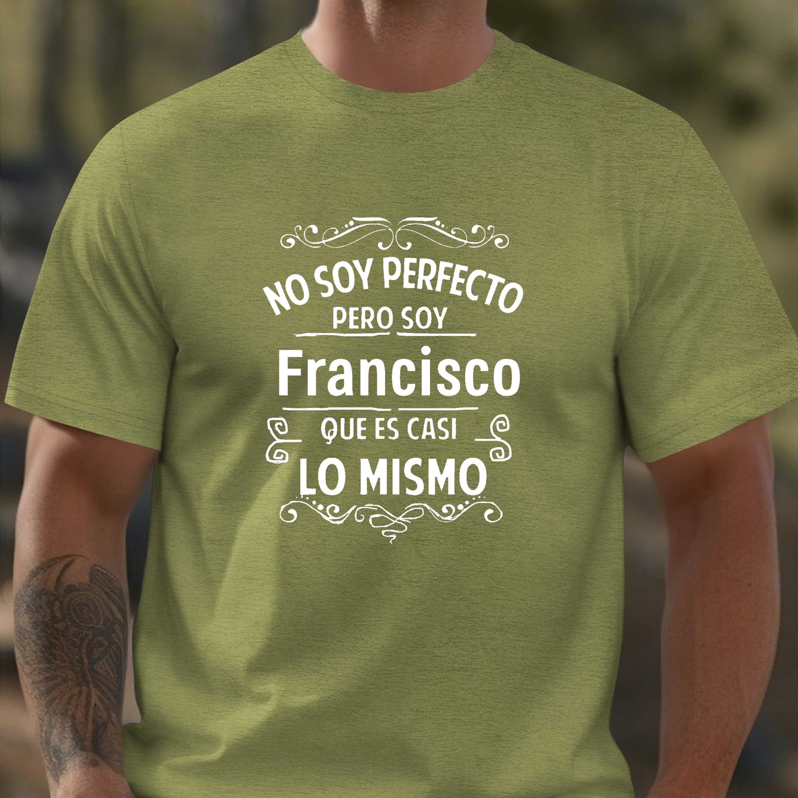 TEMU Camiseta Francisco Print, Cuello Manga Corta para Hombre, T-Shirt Casual y Cómoda para Verano