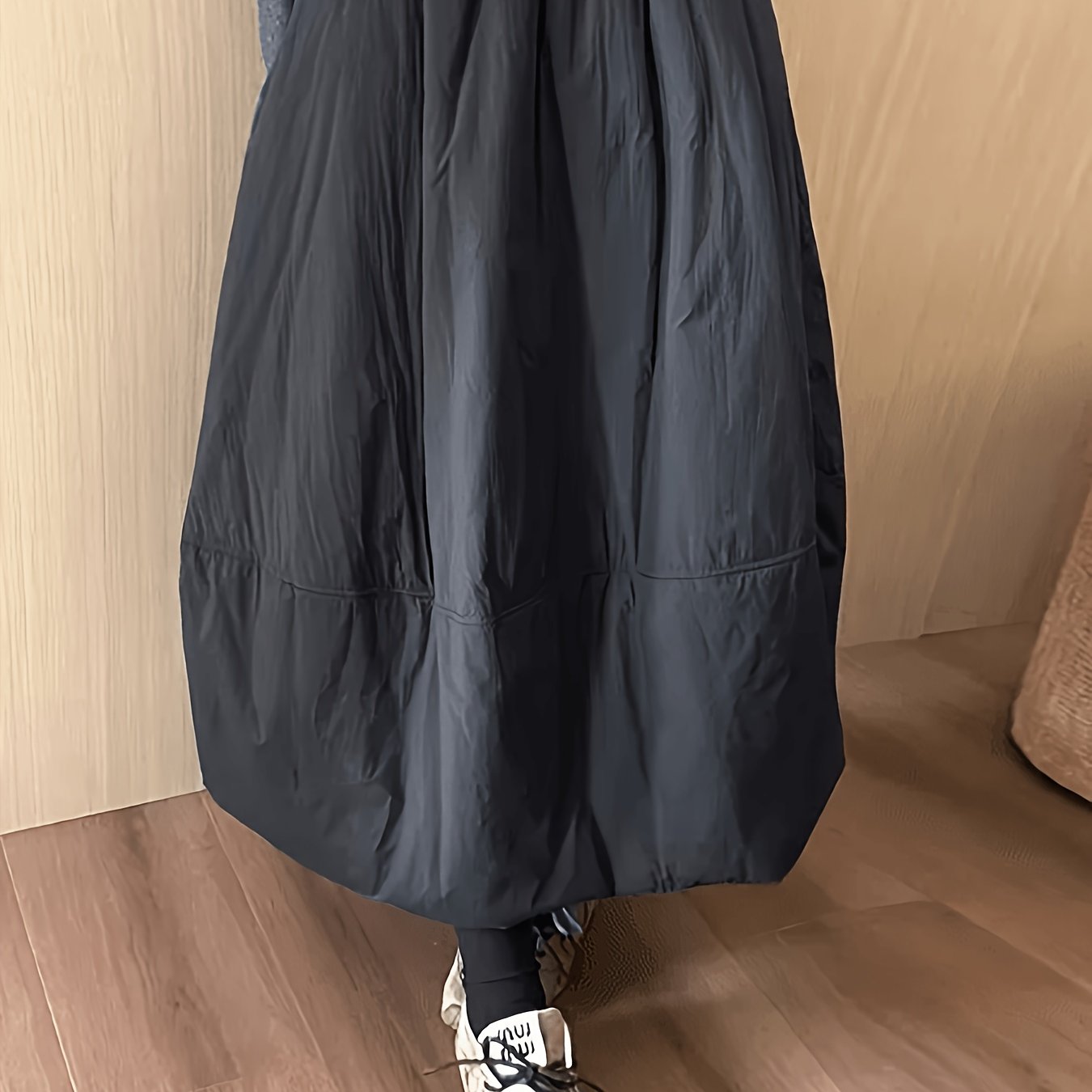 TEMU Women's Quilted Bud Skirt, Warm And Simple With Pockets, Ky
