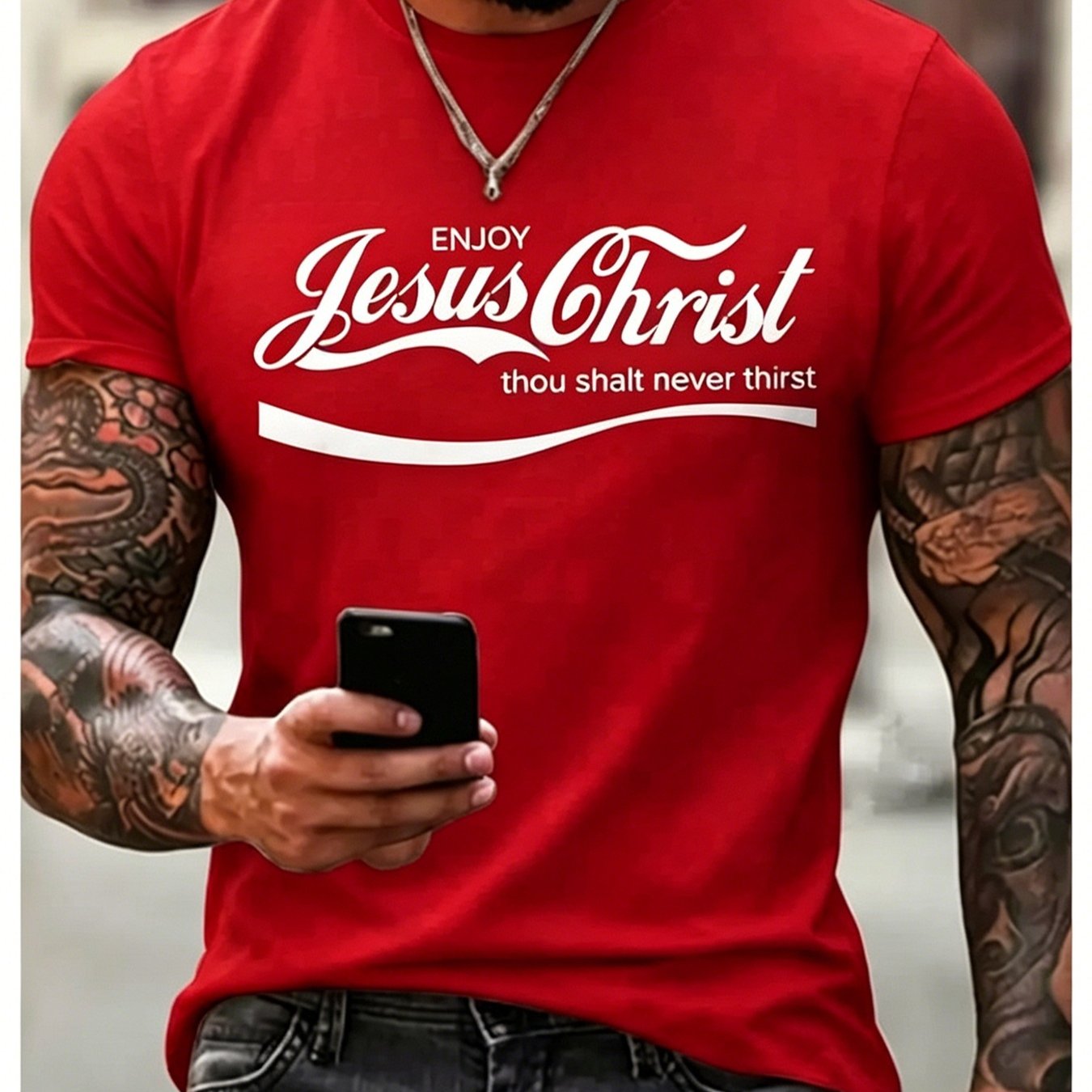 TEMU Fashion Men's Short Sleeve T-shirt Holiday Attire 2026 Year Of 's Day Carnival Easter Trendy Versatile Men's Wear Holiday Surprise Gift