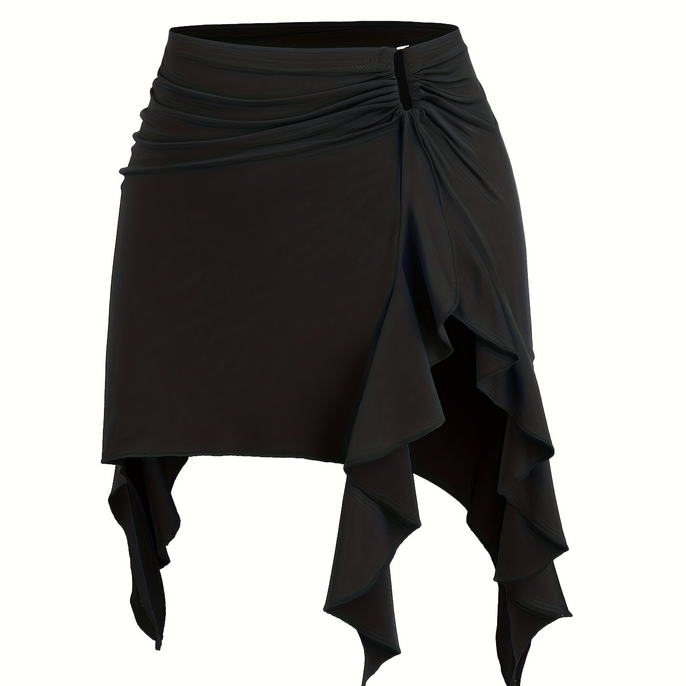 Plus Size, European And Valentine's Size Women's Irregular Solid Color Hip-wrapping Skirt