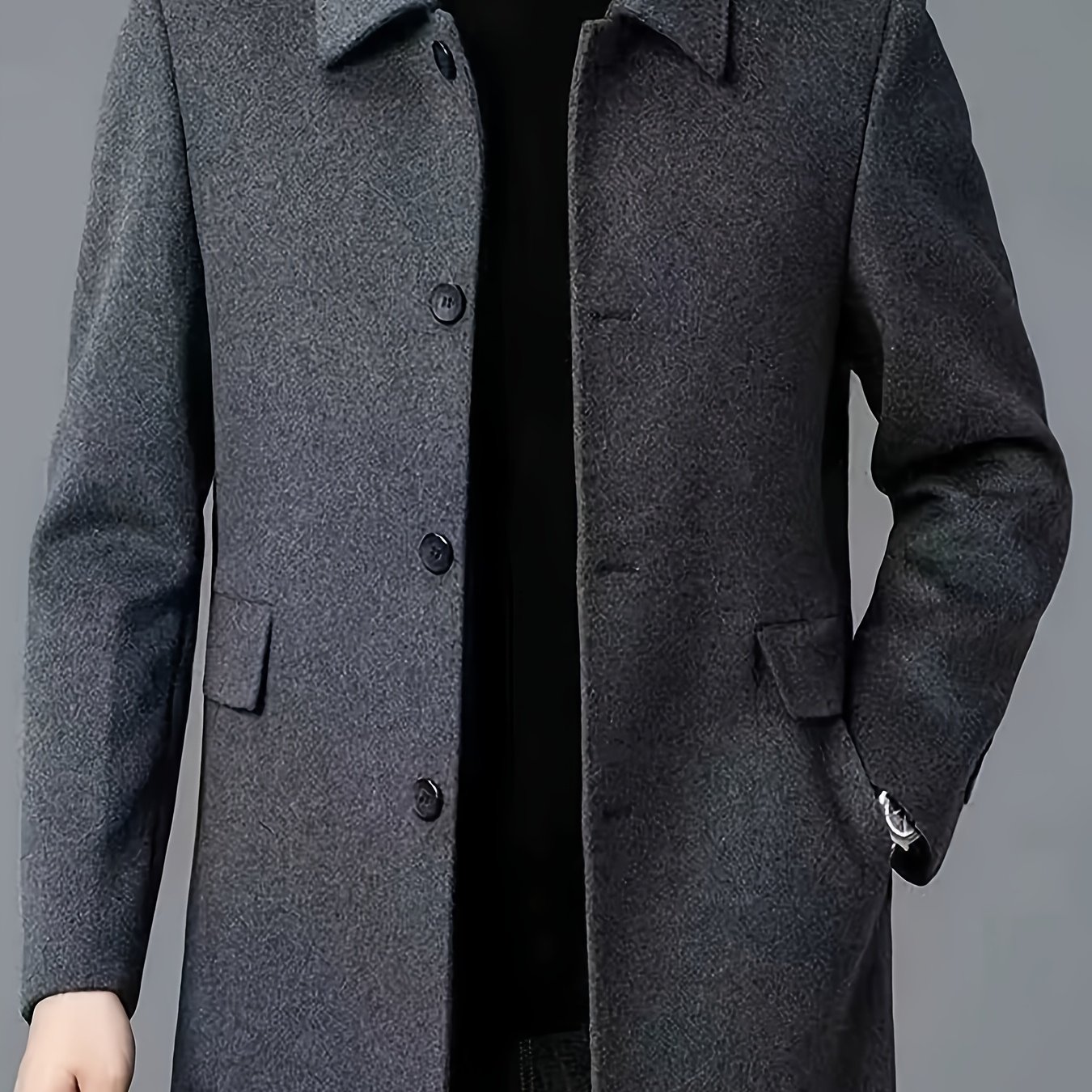 TEMU 2026 Western 's Classic Versatile Solid Color Casual Entertainment Fashion Outing Date Easy Design Wrinkle-resistant Non-iron Trench Coat