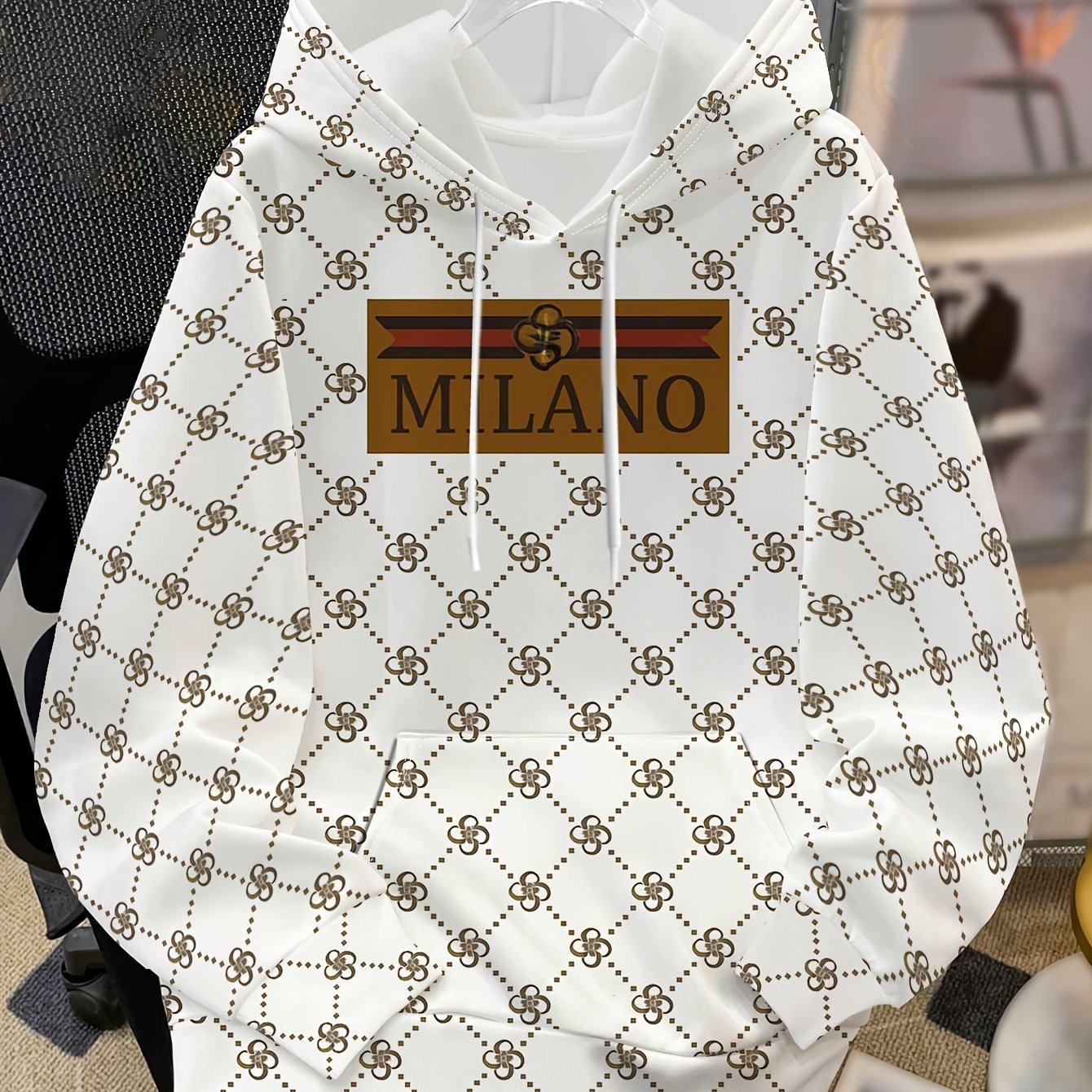 TEMU Men's Casual Sweatshirt For Autumn And Winter, Hooded Long Sleeve Outerwear For Daily Wear And Outdoor Activities