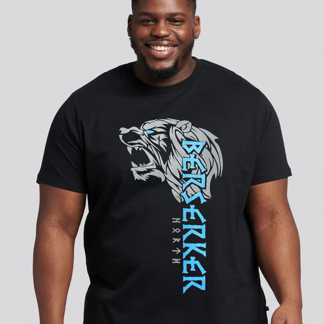 For Men Featuring Panther And Berserker Graphics, Ideal For Streetwear And Fitness, Plus Size