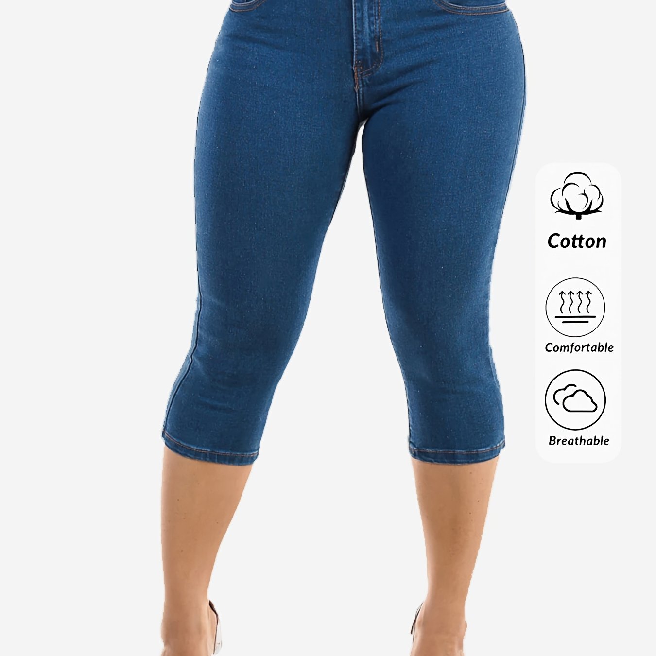 Women's High-waisted Elasticity Fashion Sexy Tight Hip Jeans, Work Commuting Daily Weekend Versatile Leggings, Classic Multi- Wide Trousers Water Washing Jeans, Comfortable Version