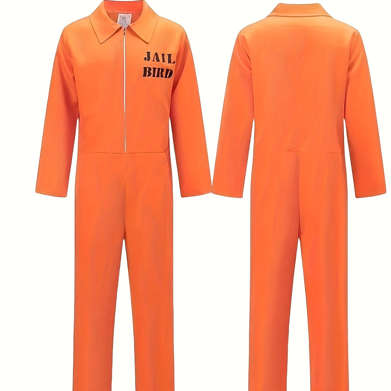 TEMU Halloween-Kostüm: Oranges Gefängnis-Outfit, Cosplay-Anzug, Overall für Partys, Auftrittsbekleidung, Partyeinheit-Set