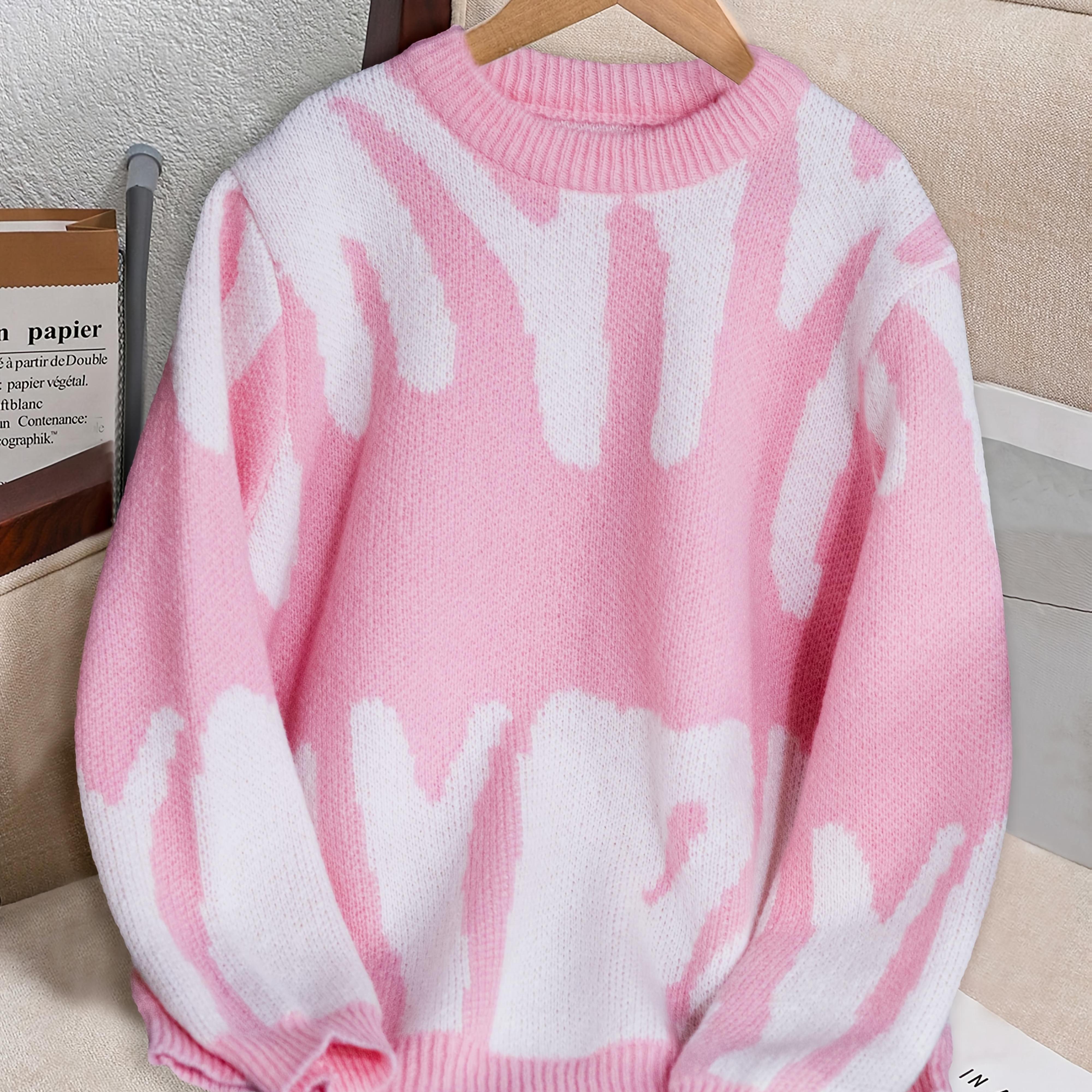 Image of 1pc Girls' Teenager Elegant Fashion Easy Retro Trendy Casual Outdoor Pullover Sweater Knitwear Spring Autumn