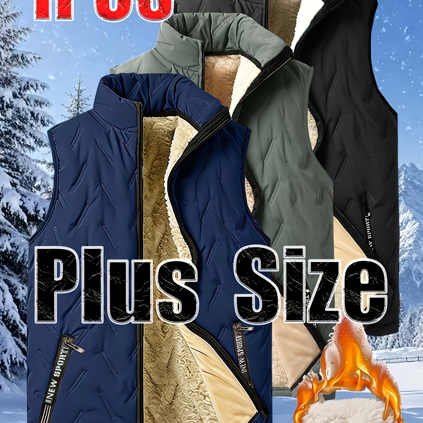 TEMU Men's Casual Sports Oversized Long-sleeved Jacket With A Collar. Suitable For Overweight And Muscular People For Outdoor Activities, Work , And