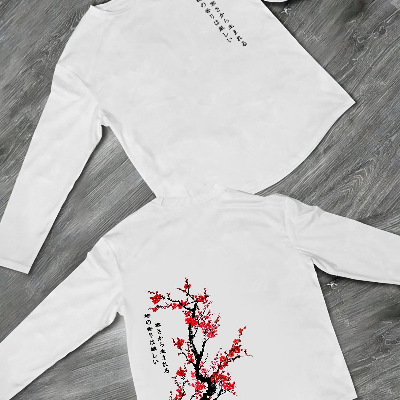 TEMU Men's Long Sleeve Printed T-shirt, Regular Spring/autumn Outdoor Sports Casual Long Sleeve Top